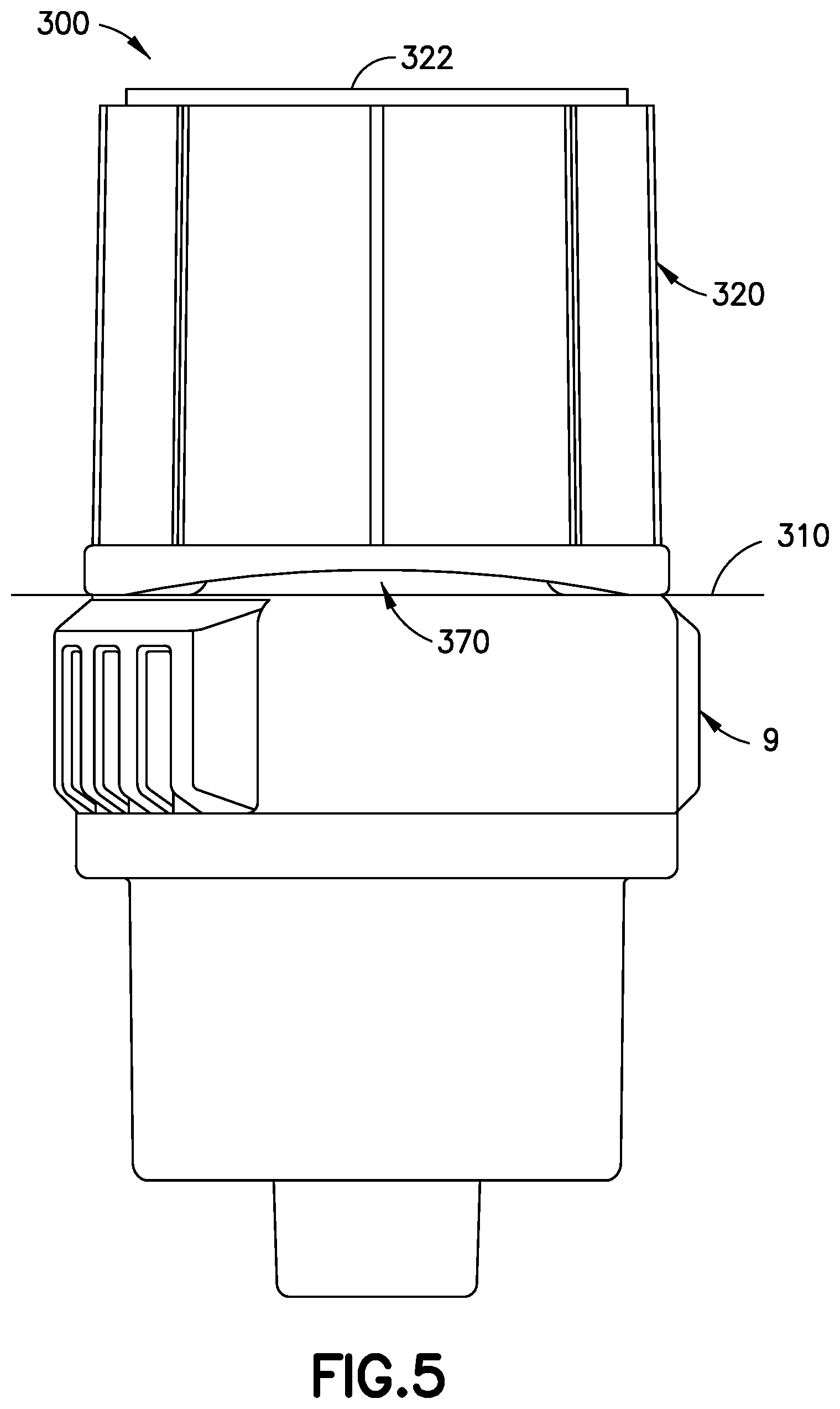 Patent US12318570 Figure 5 – Disinfection cap for IV needleless connectors