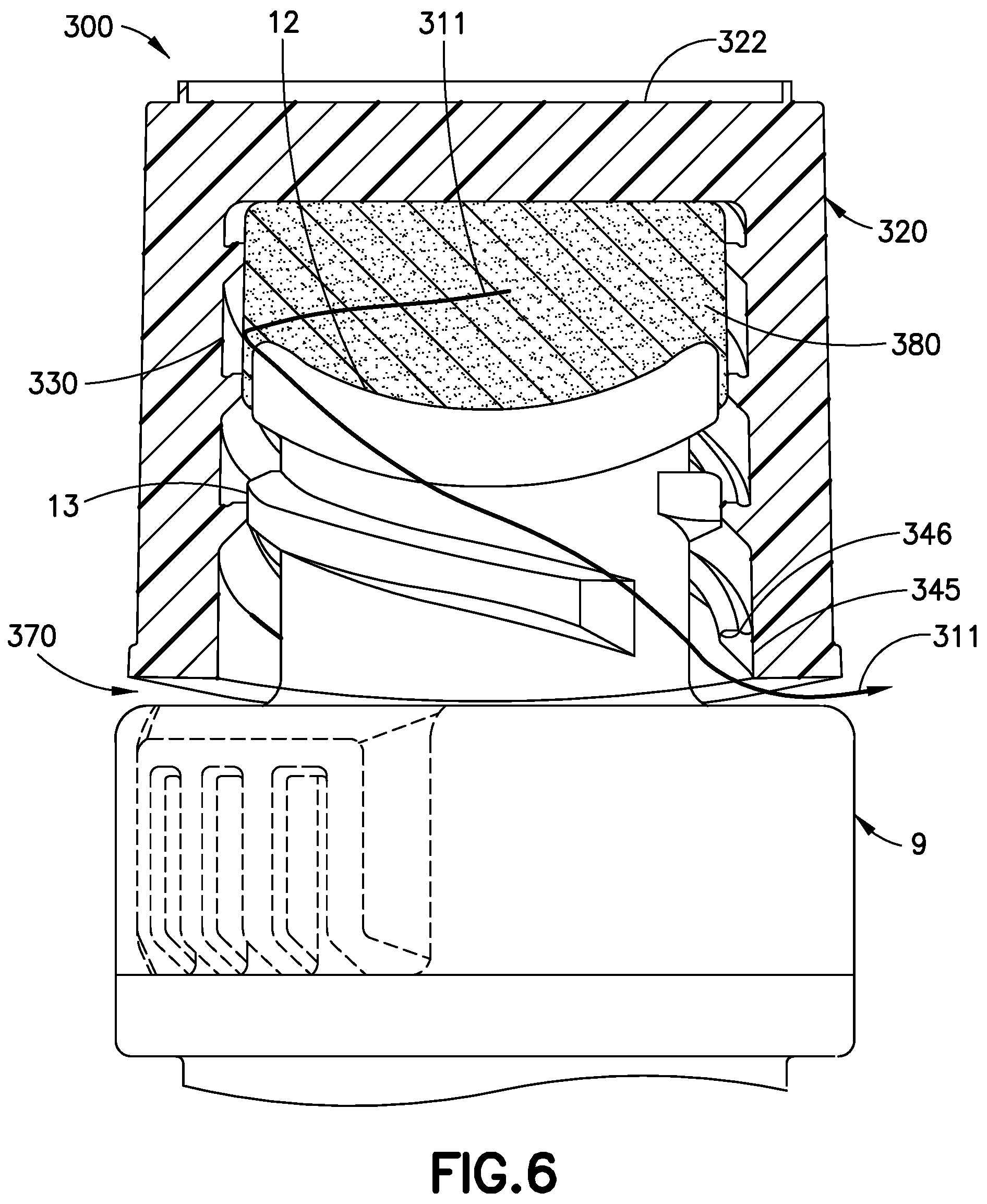 Patent US12318570 Figure 6 – Disinfection cap for IV needleless connectors