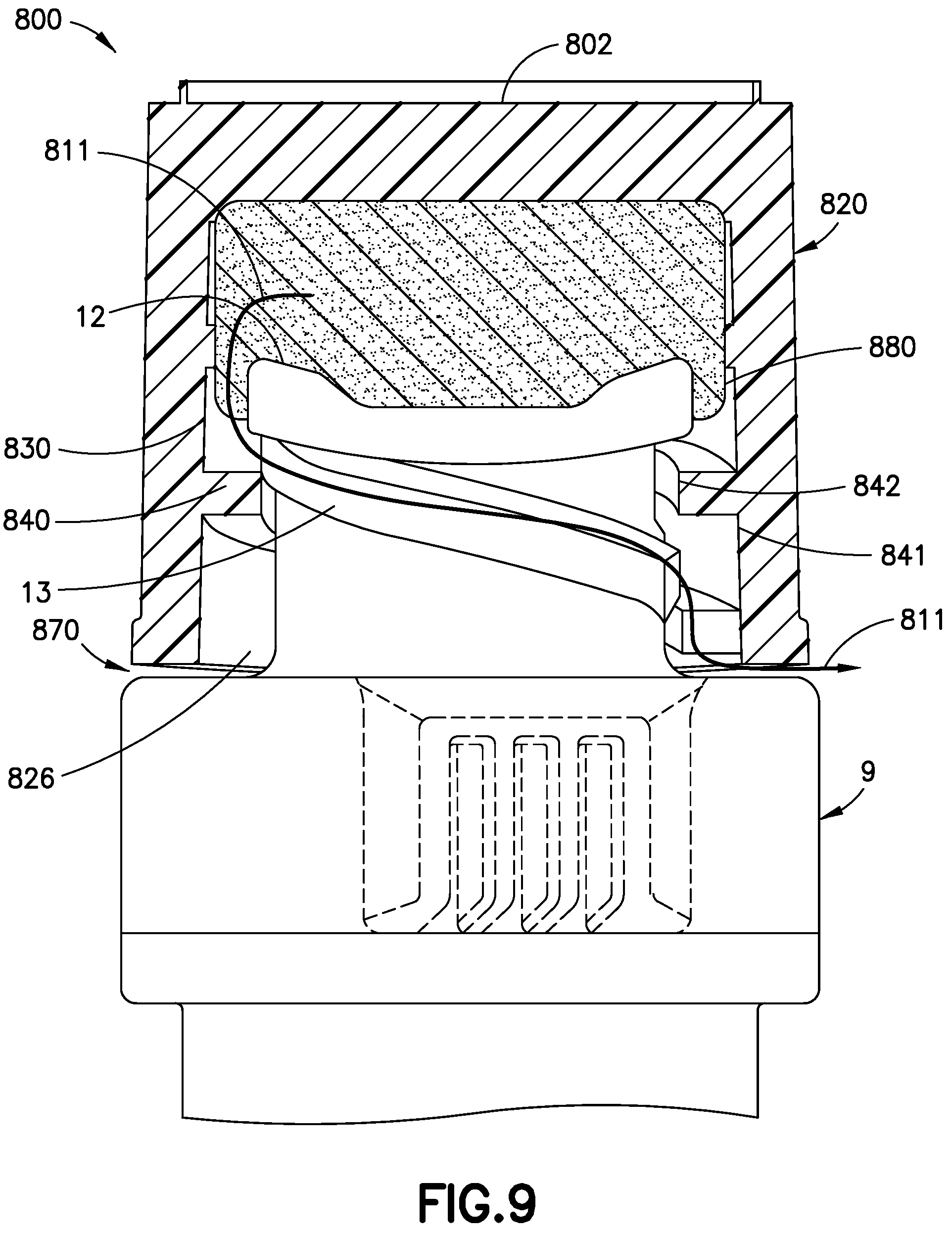 Patent US12318570 Figure 9 – Disinfection cap for IV needleless connectors