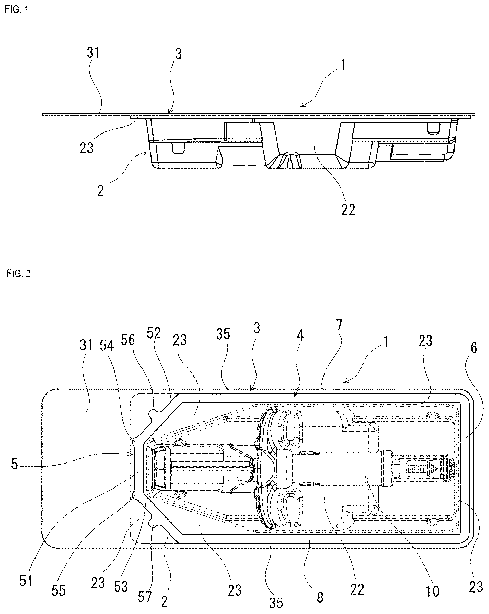 Patent US12318571 Figure 1 – Medical device packaging container and packaged medical device