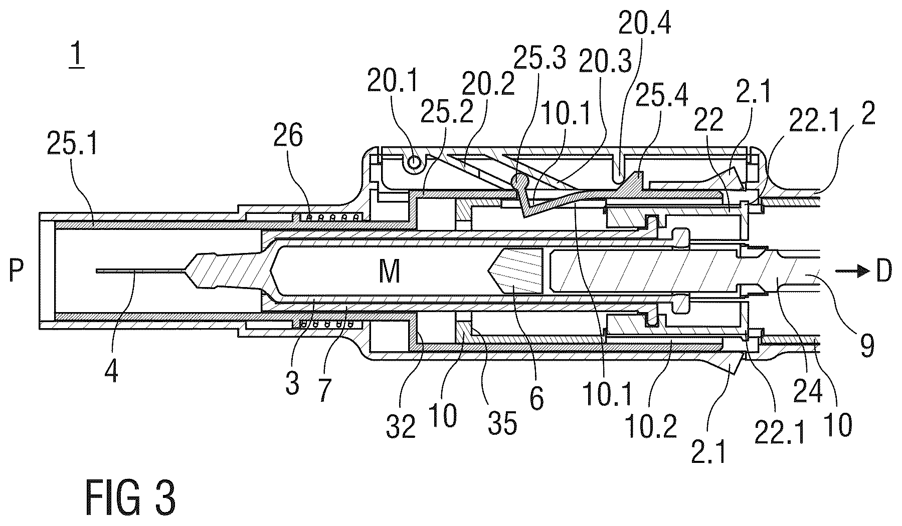 Patent US12318585 Figure 3 – Auto-injector