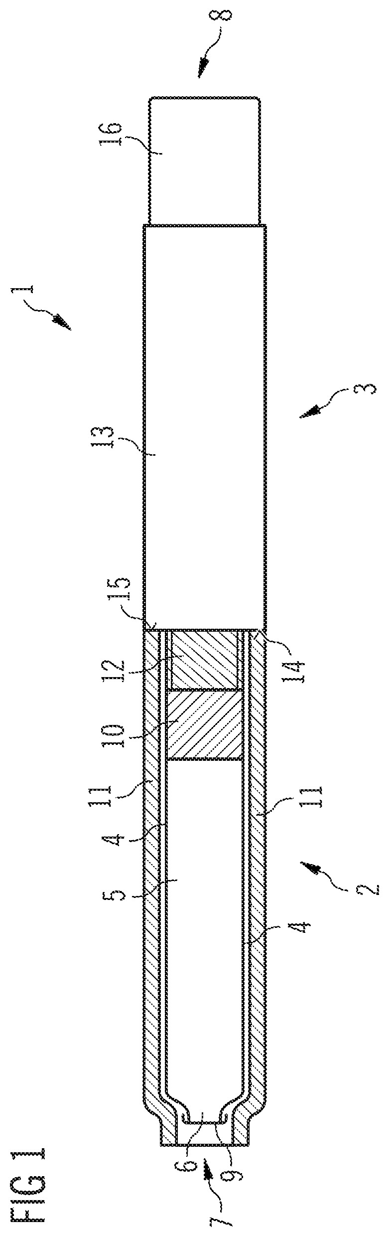 Patent US12318588 Figure 1 – Assembly for a drug delivery device and drug delivery device