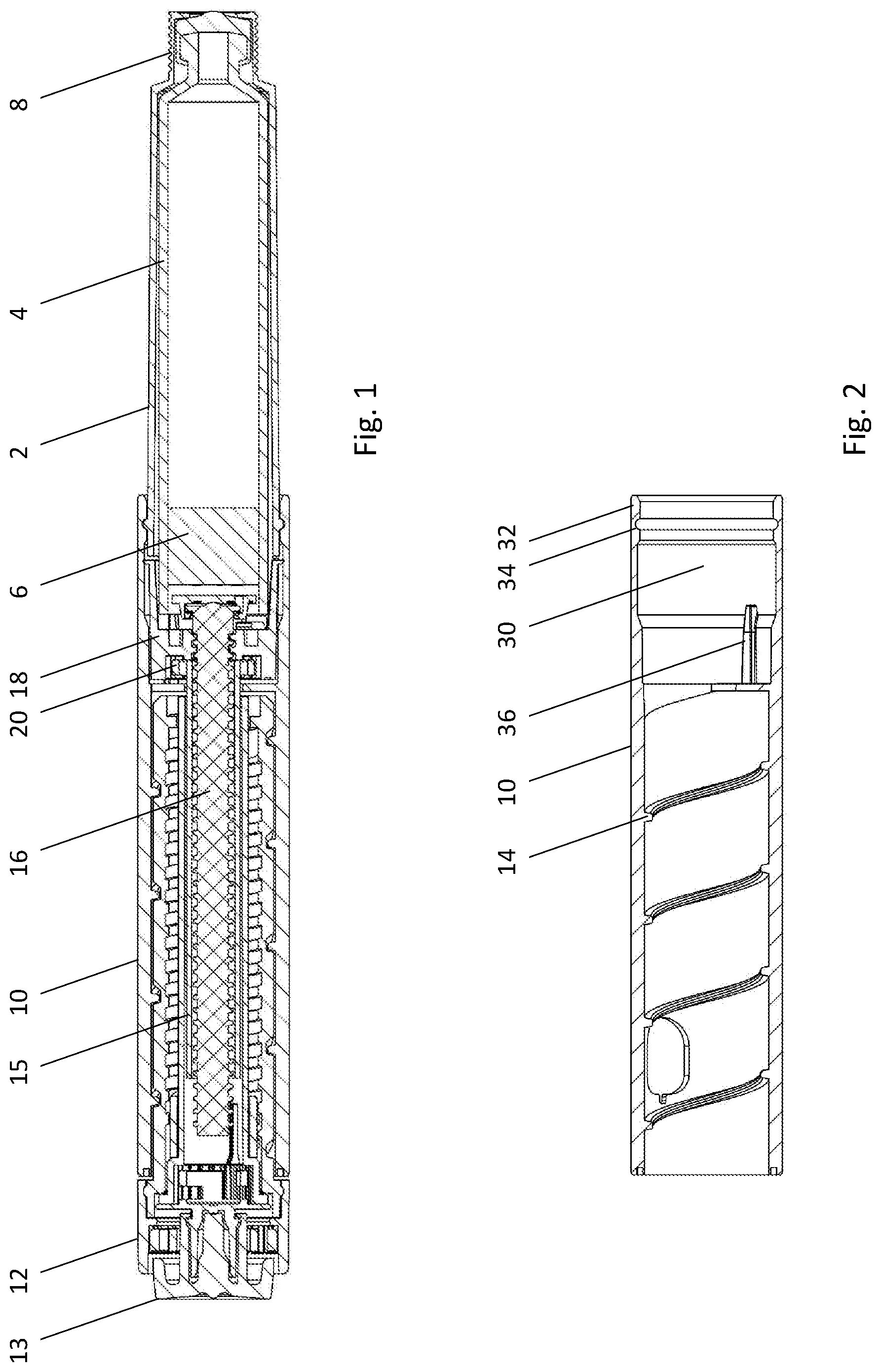 Patent US12318590 Figure 1 – Injector pen assembly