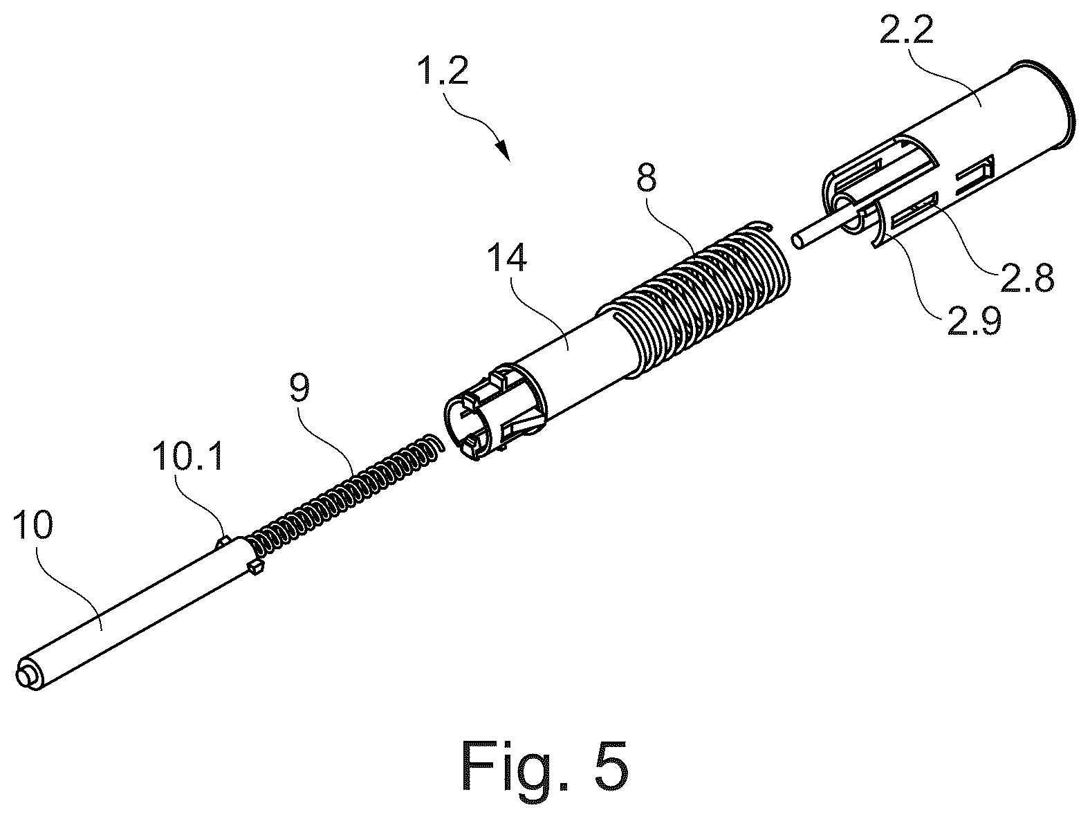 Patent US12318592 Figure 5 – Drug delivery device with feedback mechanism