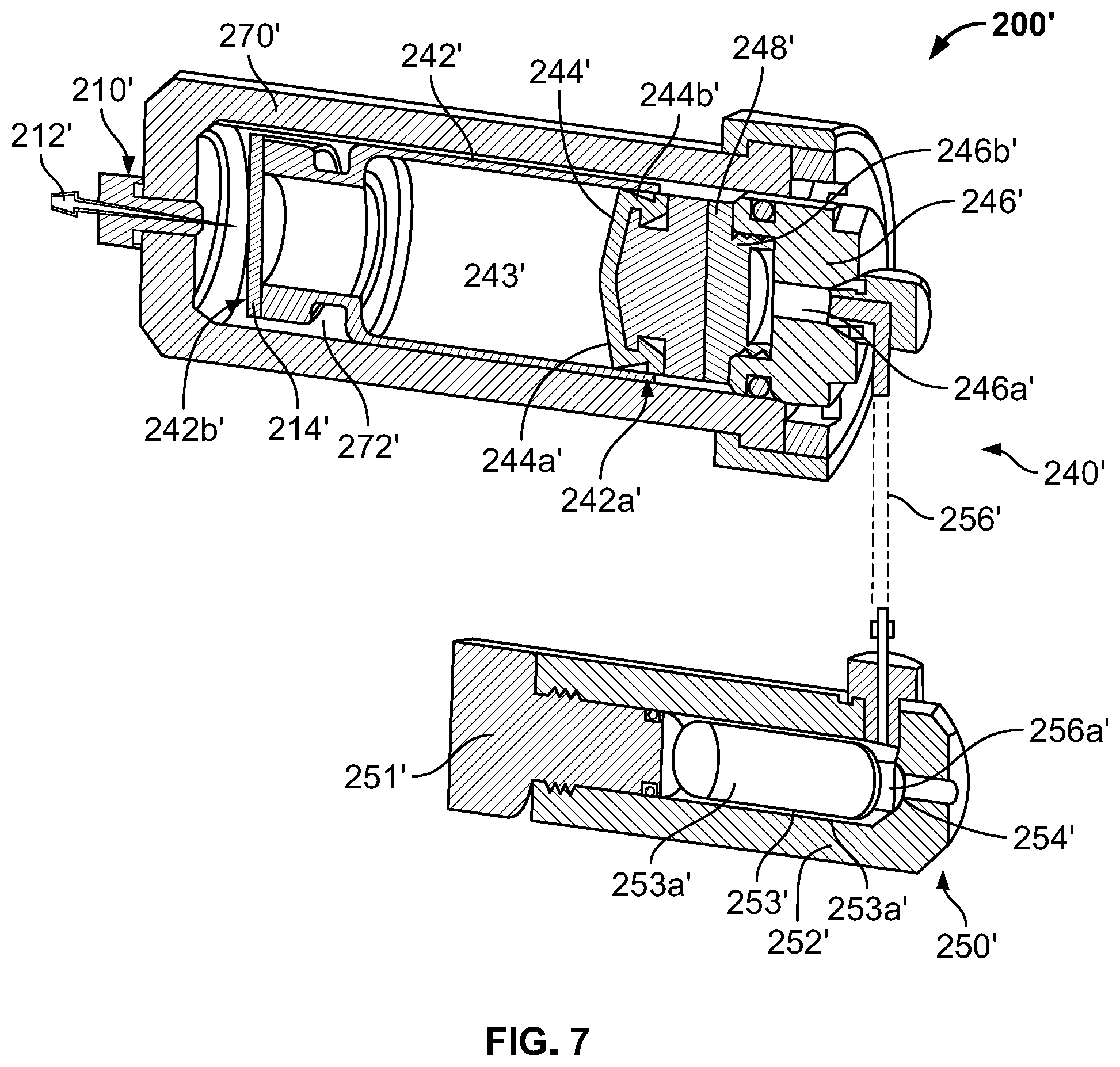Patent US12318593 Figure 6 – Hydraulic-pneumatic pressurized chamber drug delivery system