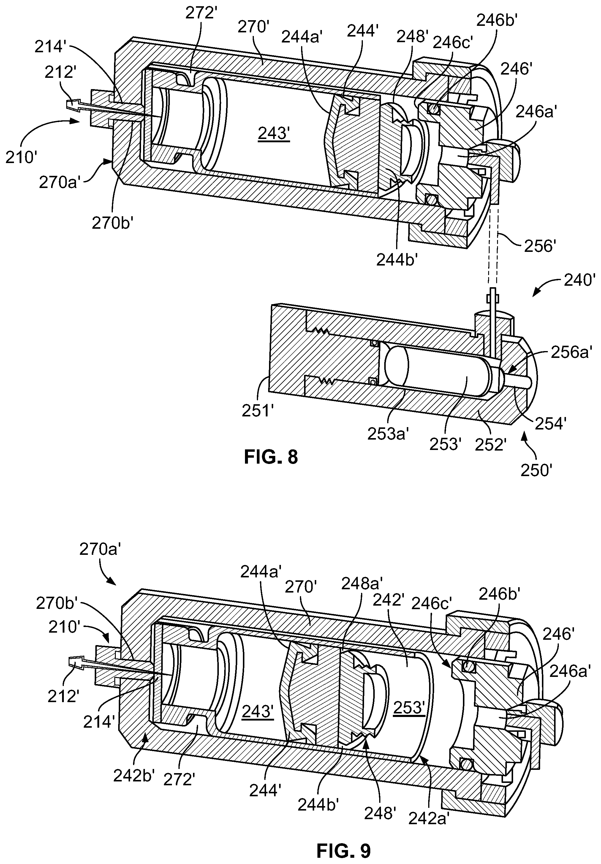 Patent US12318593 Figure 7 – Hydraulic-pneumatic pressurized chamber drug delivery system