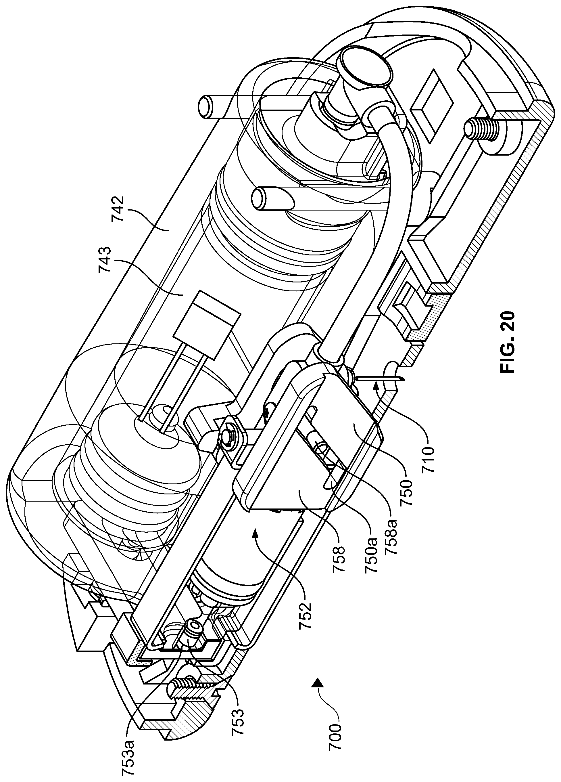 Patent US12318593 Figure 15 – Hydraulic-pneumatic pressurized chamber drug delivery system