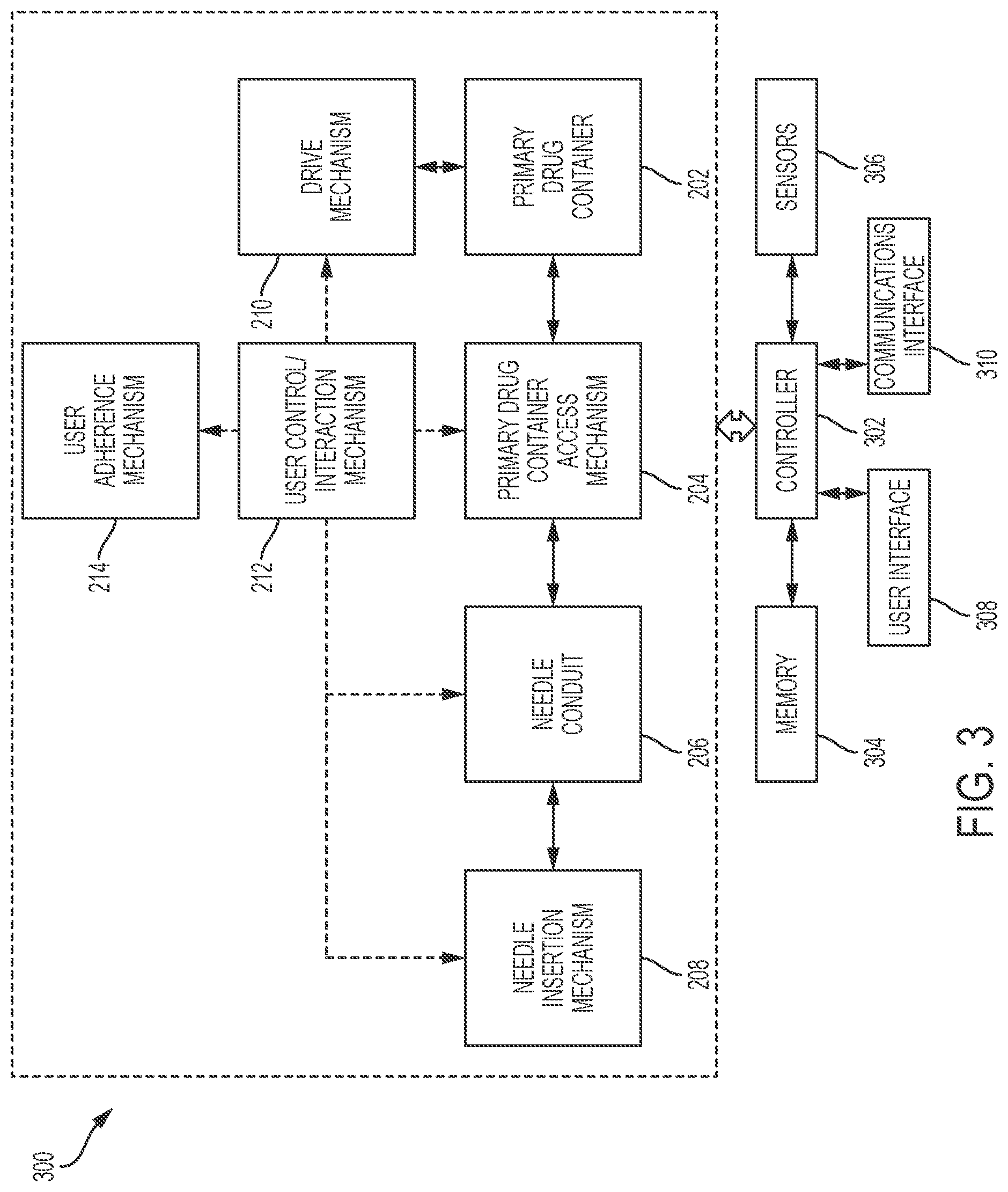 Patent US12318594 Figure 3 – On-body interlock for drug delivery device