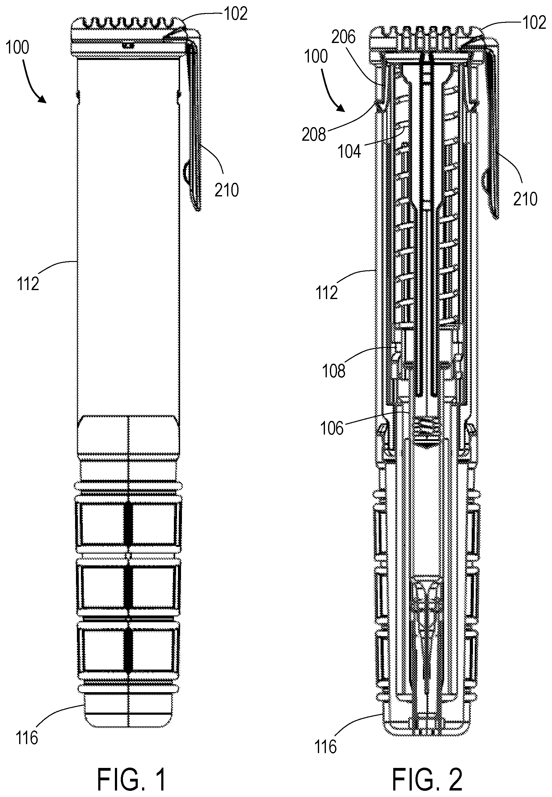 Patent US12318595 — Apparatuses and methods for injecting medicaments — Figure 1