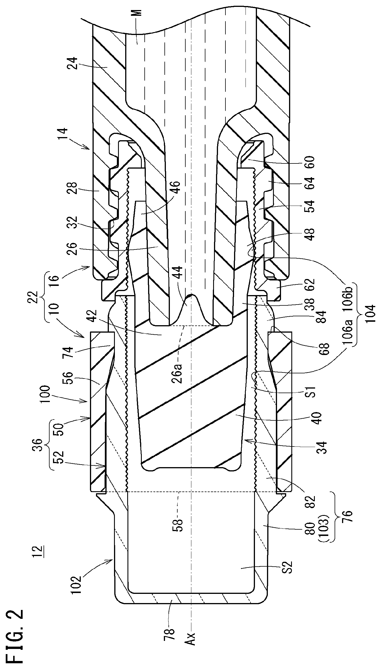 Patent US12318596 Figure 2 – Syringe cap, syringe assembly, and pre-filled syringe