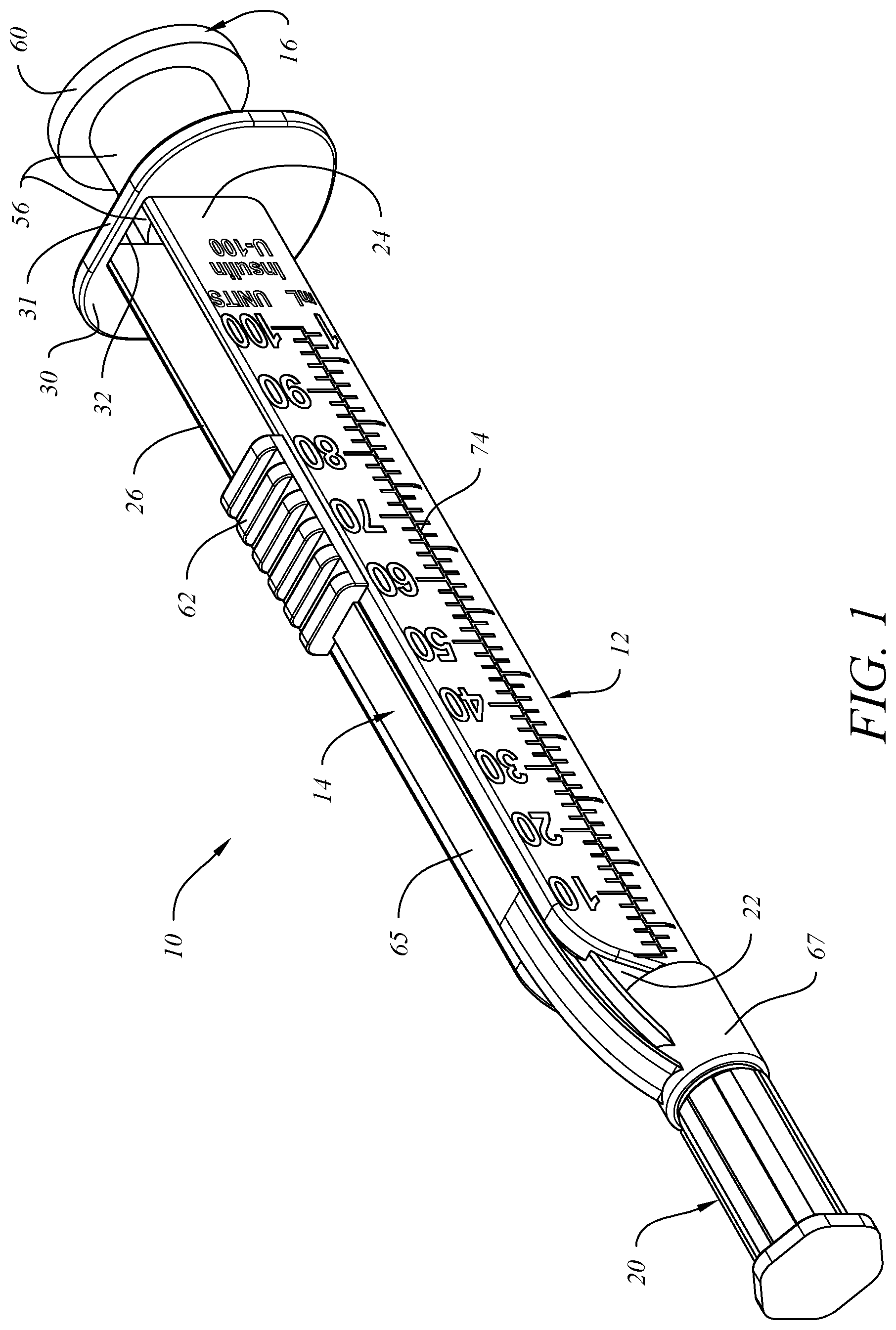 Patent US12318598 — Medical syringe — Figure 1