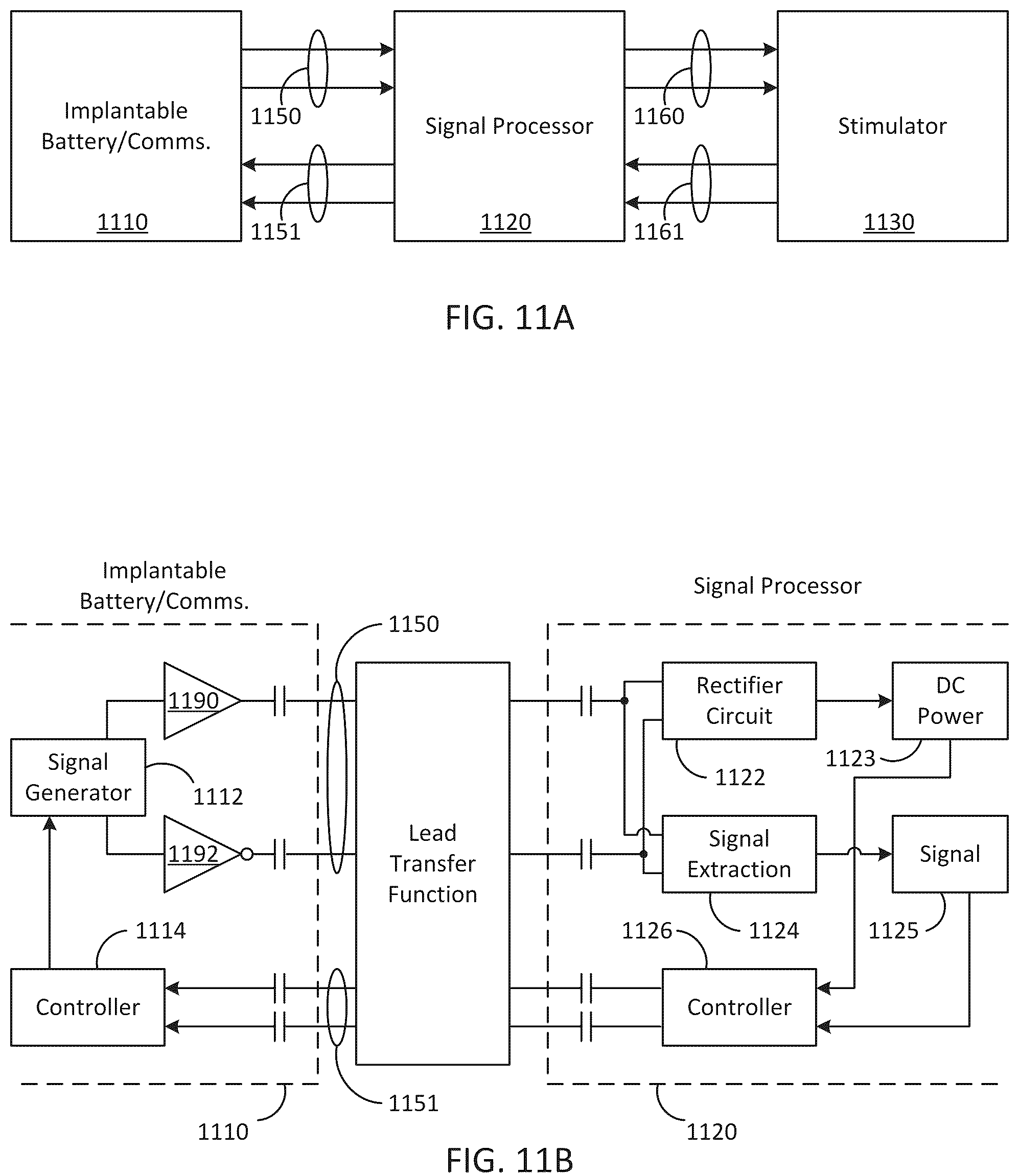 Patent US12318607 Figure 11 – Implantable cochlear system with integrated components and lead characterization