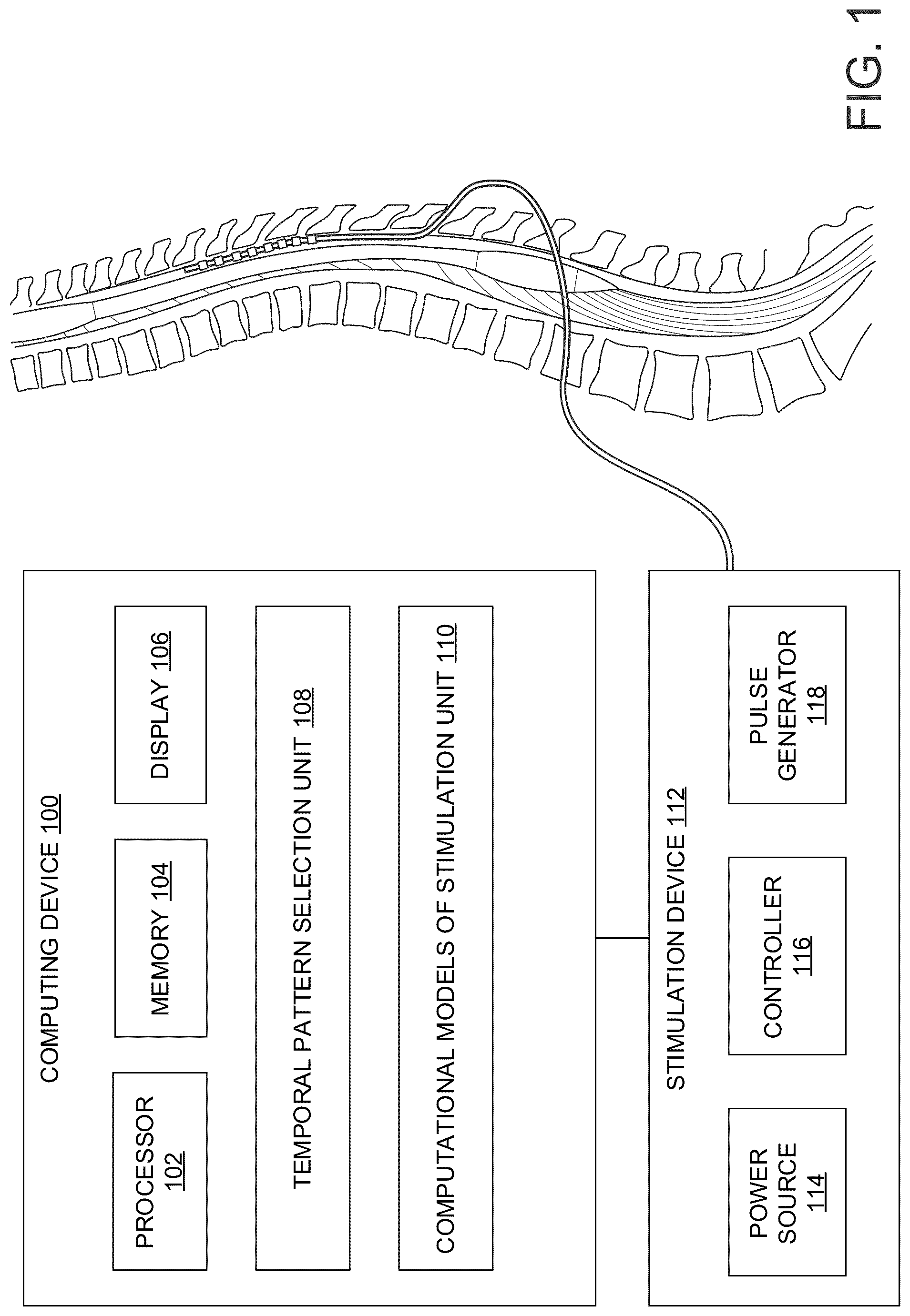 Patent US12318616 Figure 1 – Systems and methods for determining optimal temporal patterns of neural stimulation
