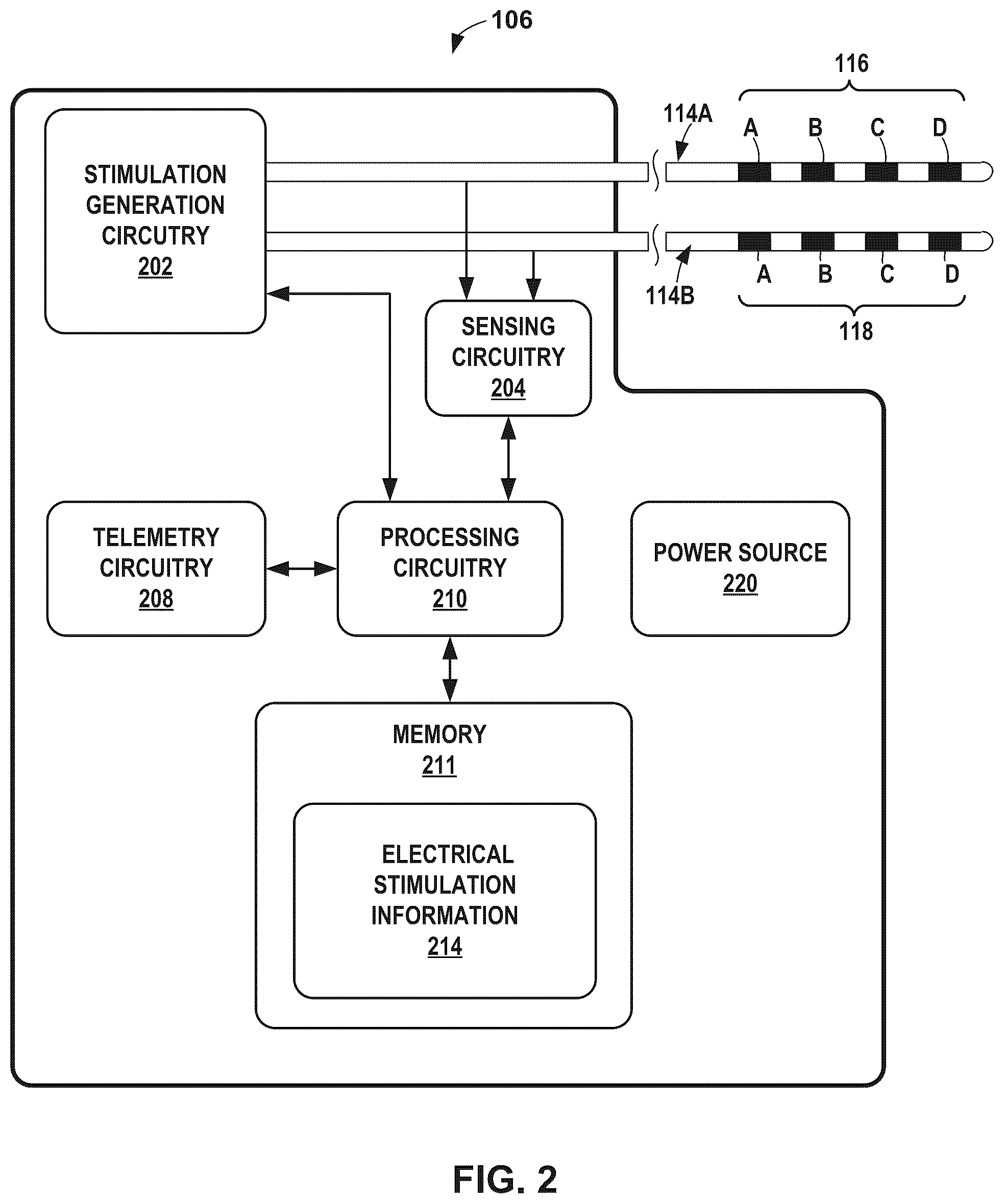 Patent US12318617 Figure 2 – Electrical stimulation therapy
