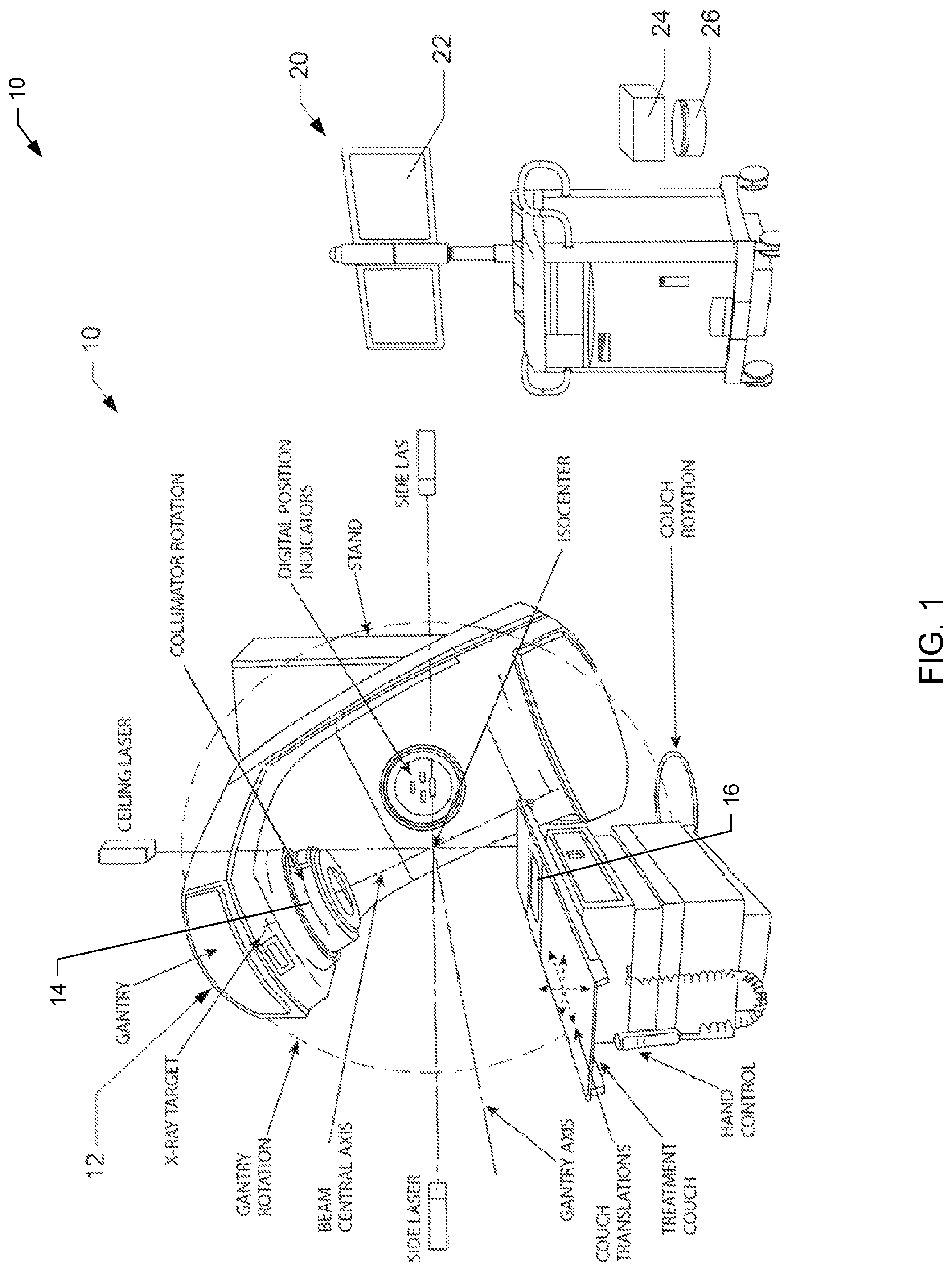 Patent US12318631 Figure 1 – Dose-based optimization for multi-leaf collimator (“MLC”) tracking during radiation therapy methods and apparatus