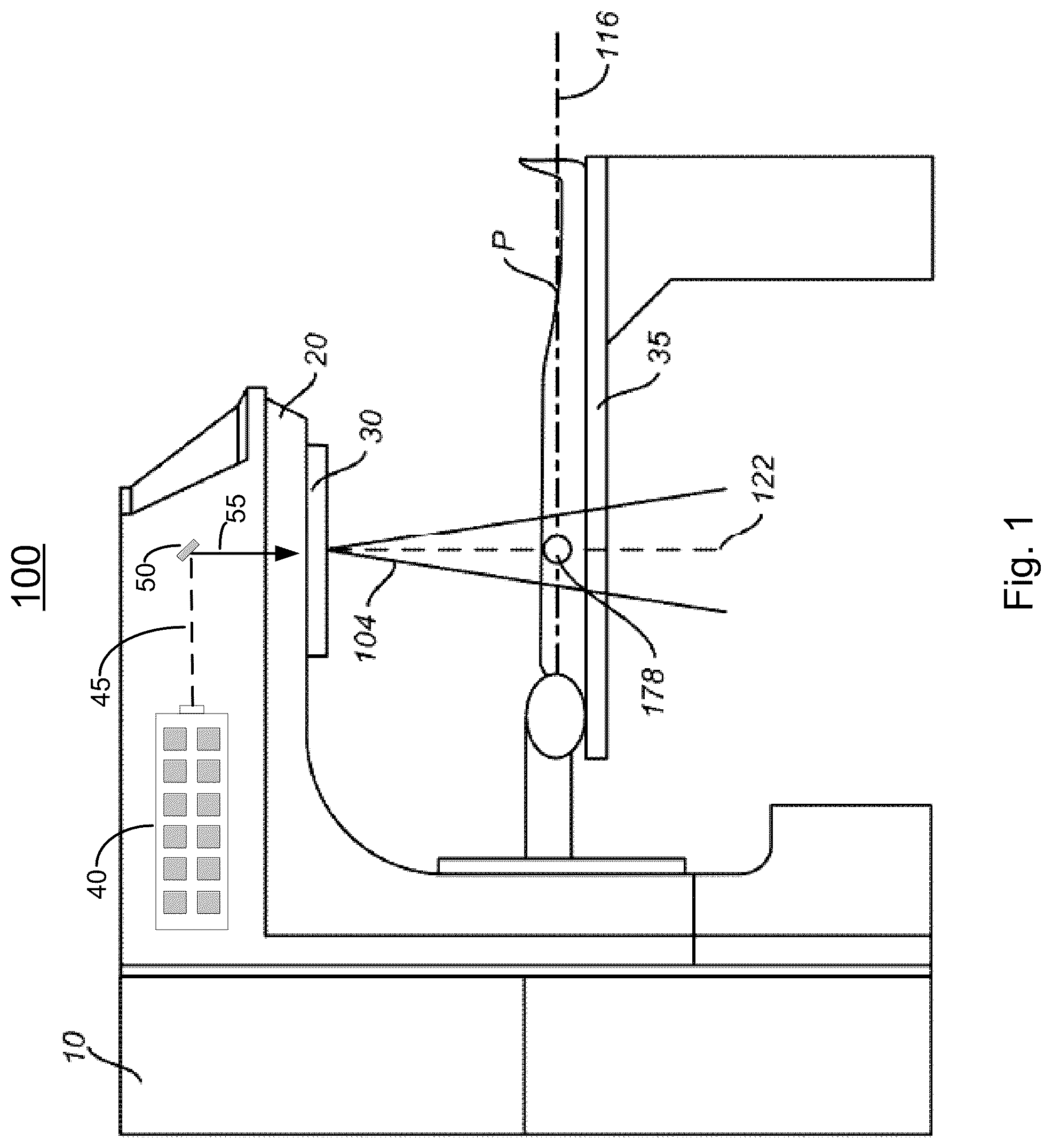 Patent US12318634 Figure 1 – Monitor for high dose rate electron therapy, system and method