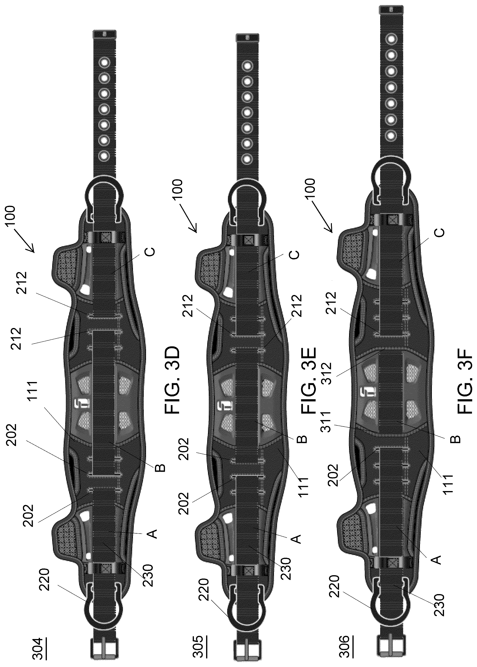 Patent US12318639 Figure 5 – Web harness waist pad belts