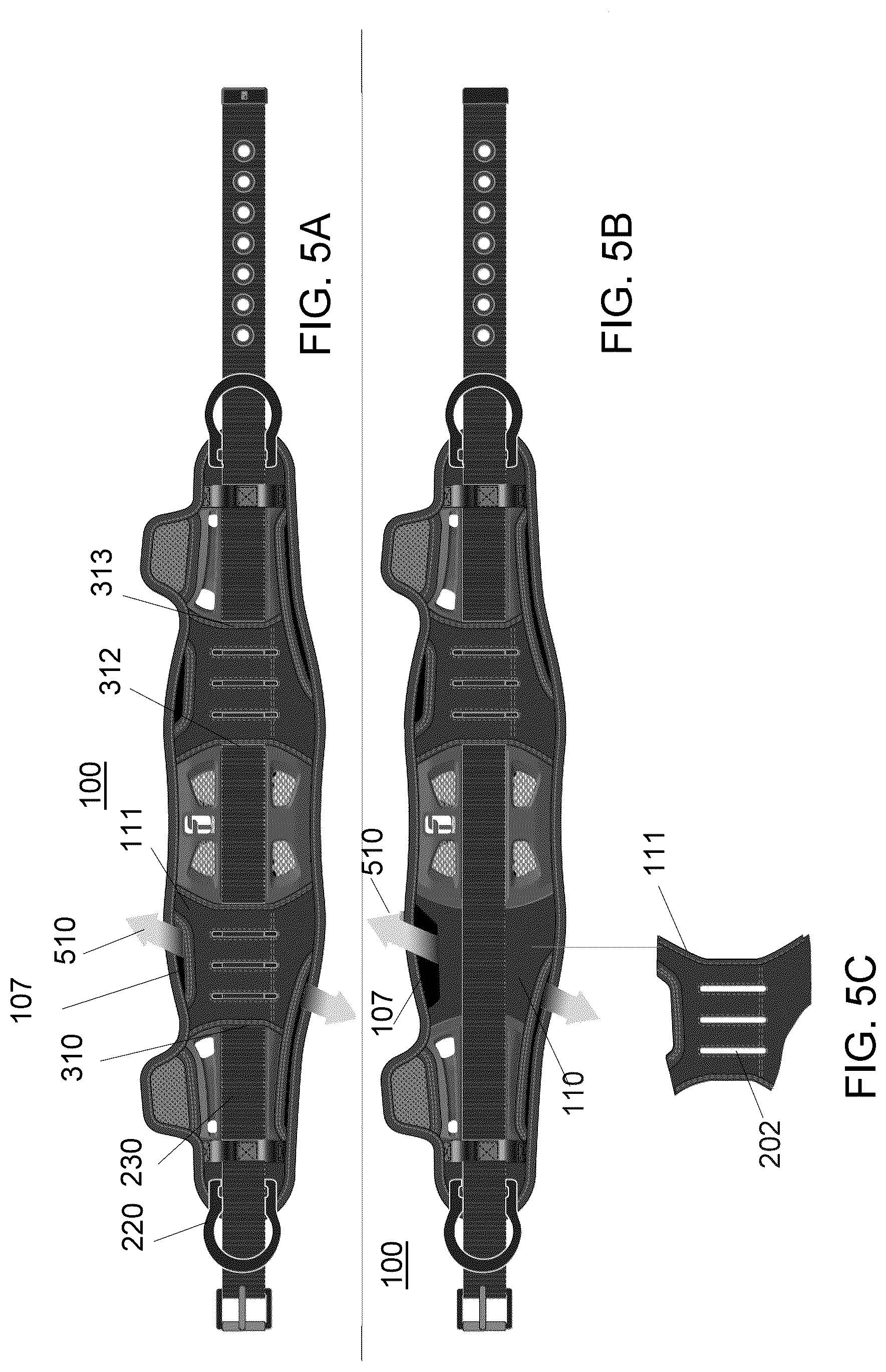 Patent US12318639 Figure 7 – Web harness waist pad belts