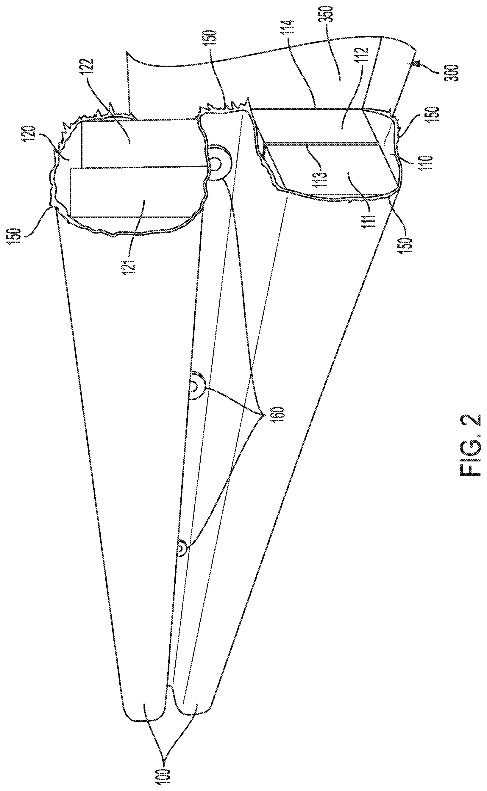 Patent US12318642 Figure 2 – Modular construction fire stop assembly