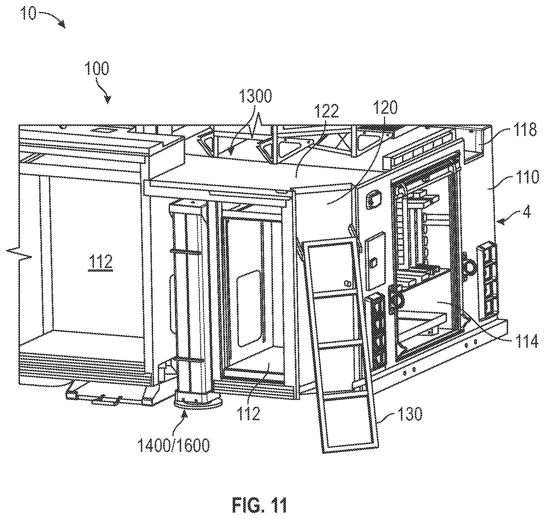 Patent US12318643 Figure 11 – Stability system for a fire apparatus