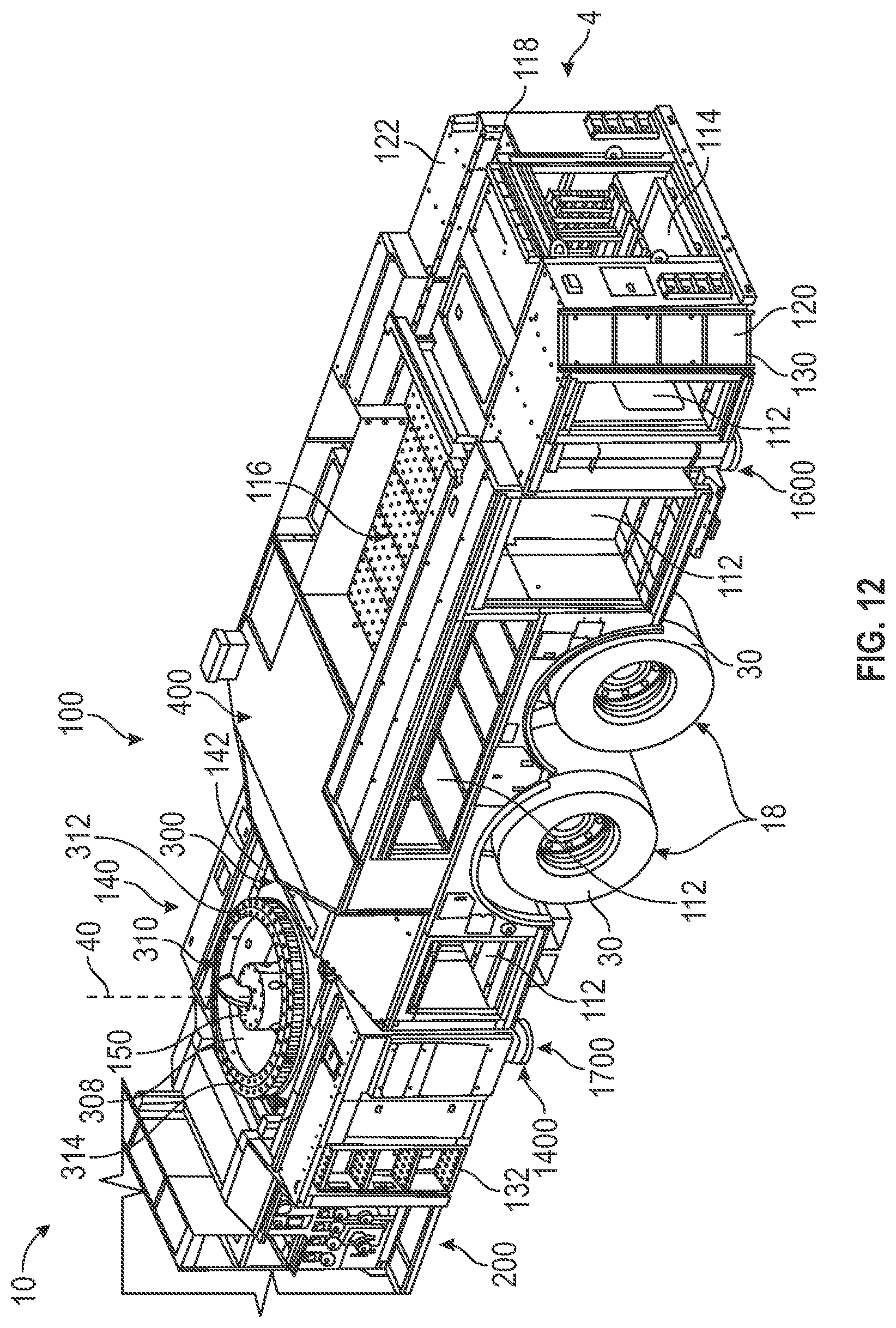 Patent US12318643 Figure 12 – Stability system for a fire apparatus