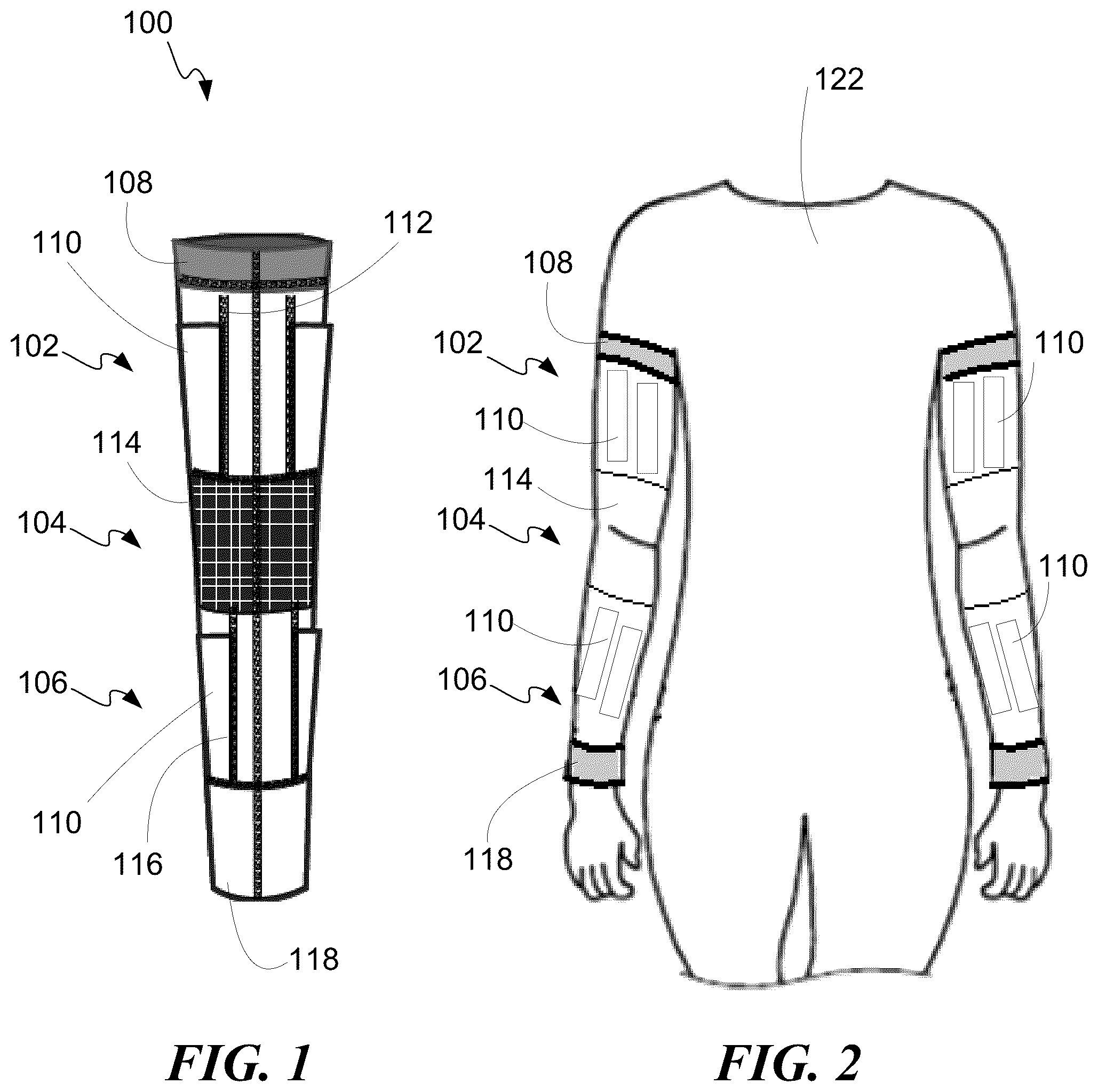Patent US12318649 Figure 1 – Weighted clothing