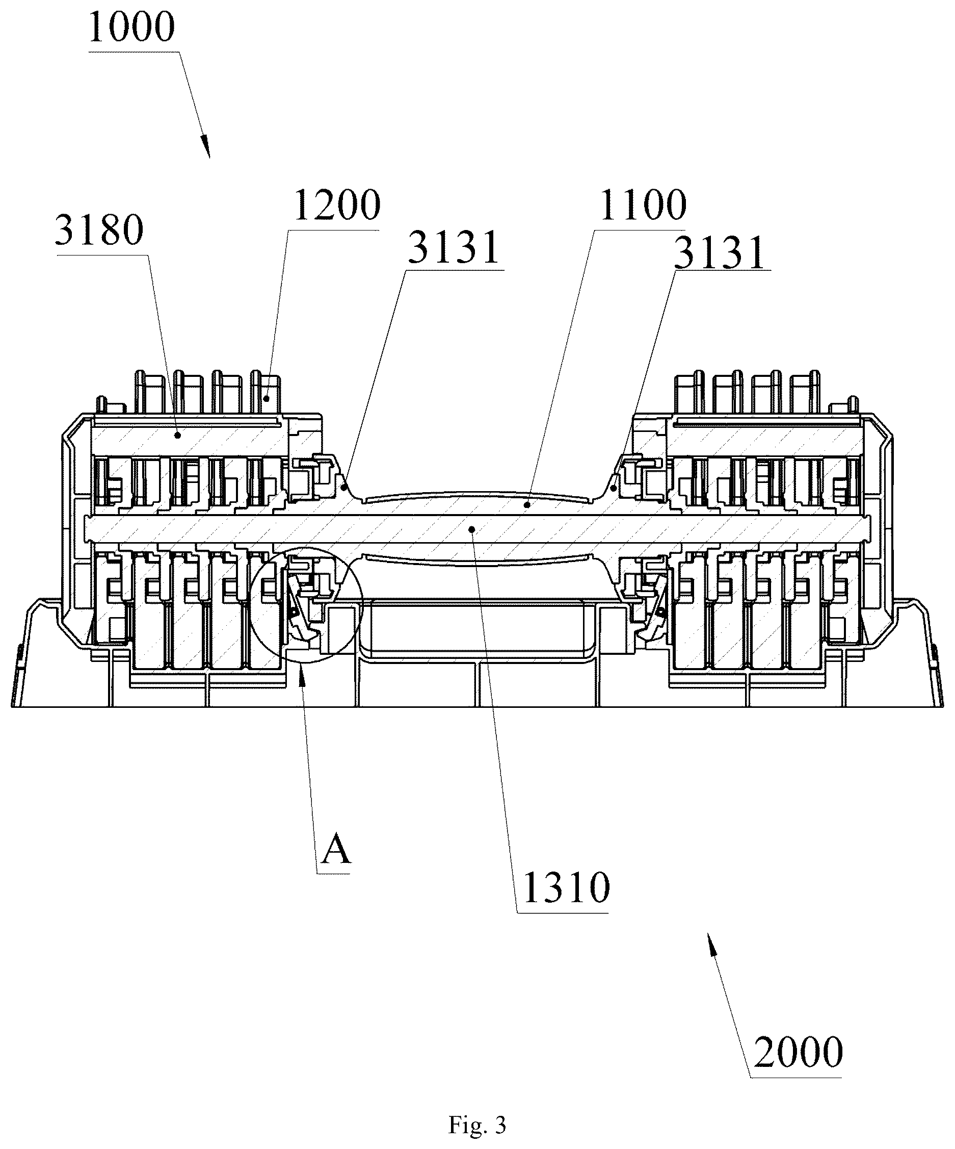 Patent US12318650 Figure 3 – Locking mechanism for dumbbell and dumbbell using the same