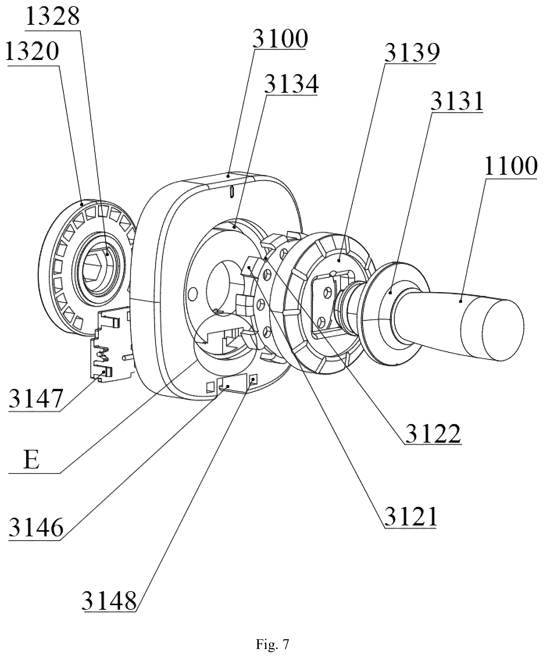 Patent US12318650 Figure 7 – Locking mechanism for dumbbell and dumbbell using the same