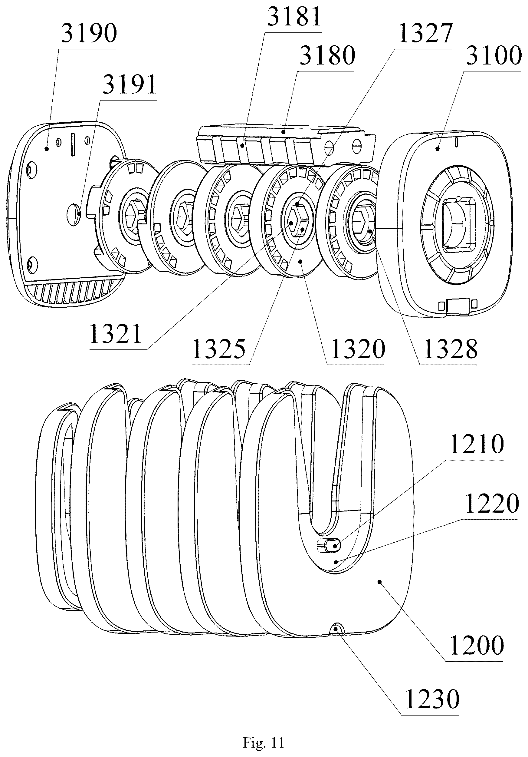 Patent US12318650 Figure 11 – Locking mechanism for dumbbell and dumbbell using the same
