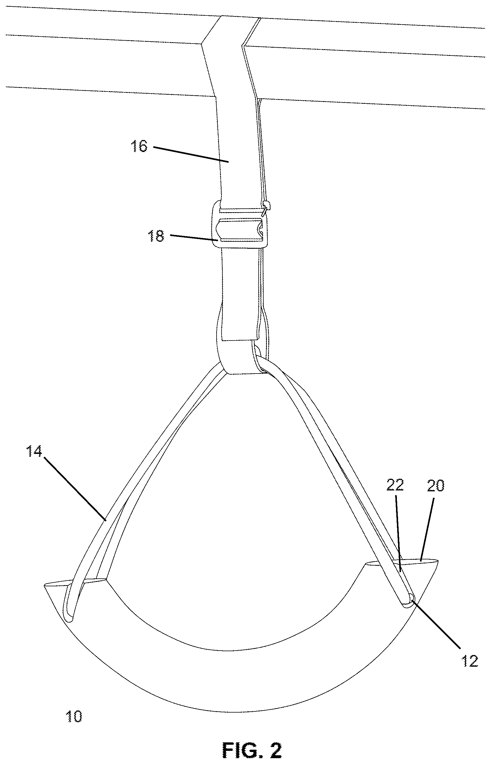 Patent US12318654 Figure 2 – Exercise handle apparatus