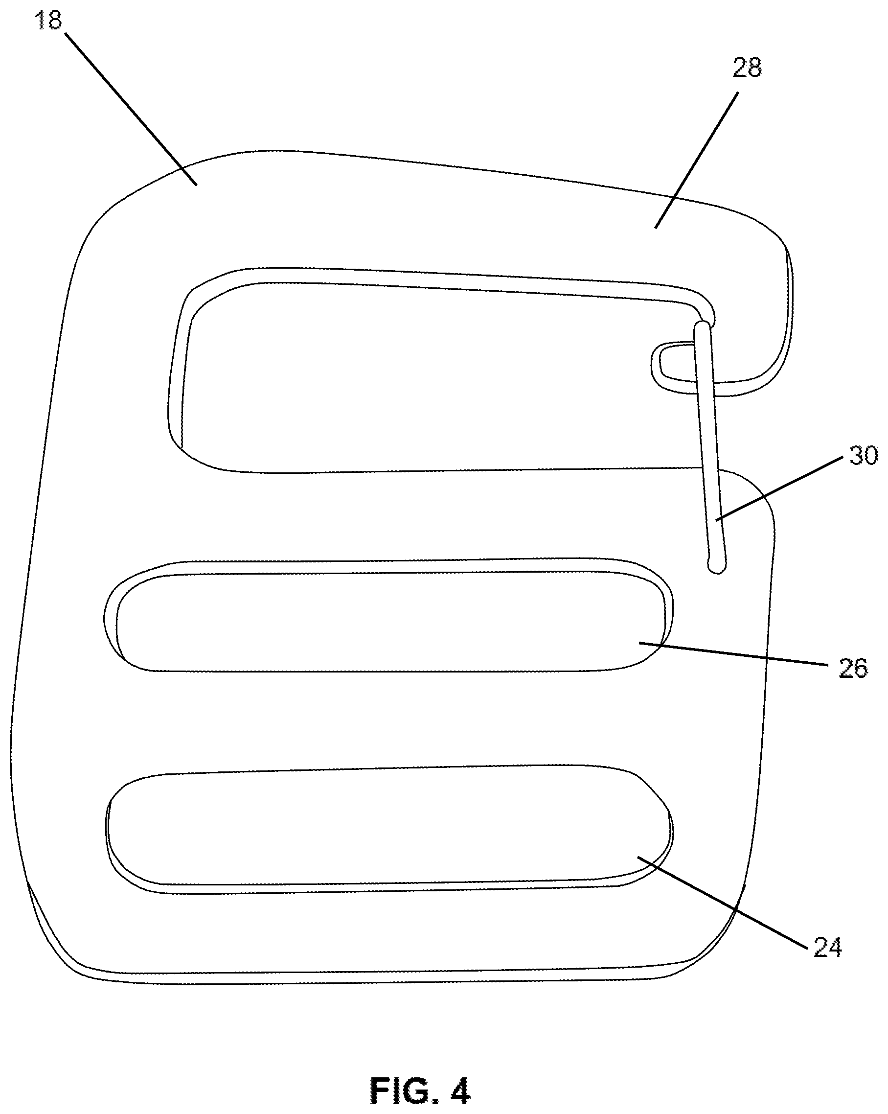 Patent US12318654 Figure 4 – Exercise handle apparatus