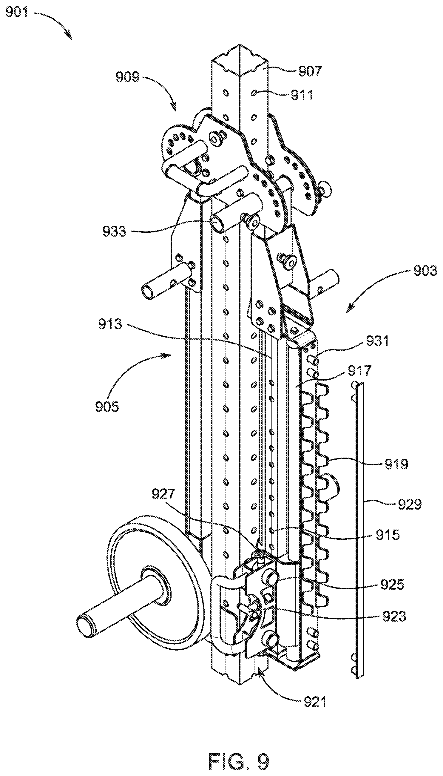Patent US12318657 Figure 9 – Exercise machine system and method of use