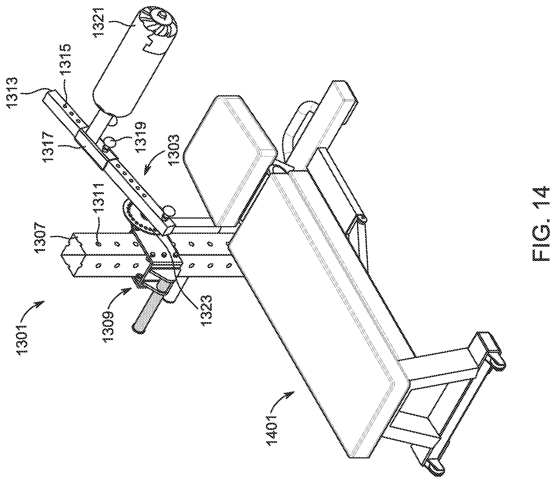 Patent US12318657 Figure 14 – Exercise machine system and method of use