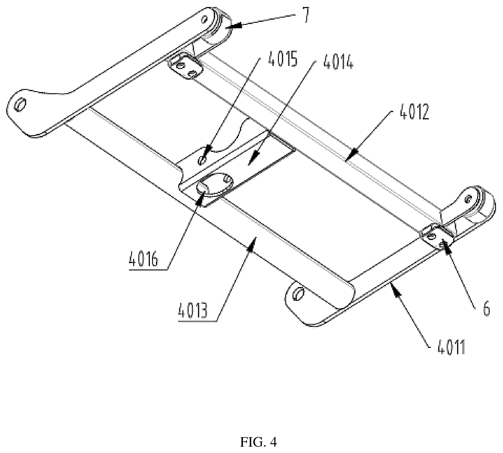 Patent US12318658 Figure 3 – Automatic chassis lifting mechanism for treadmill