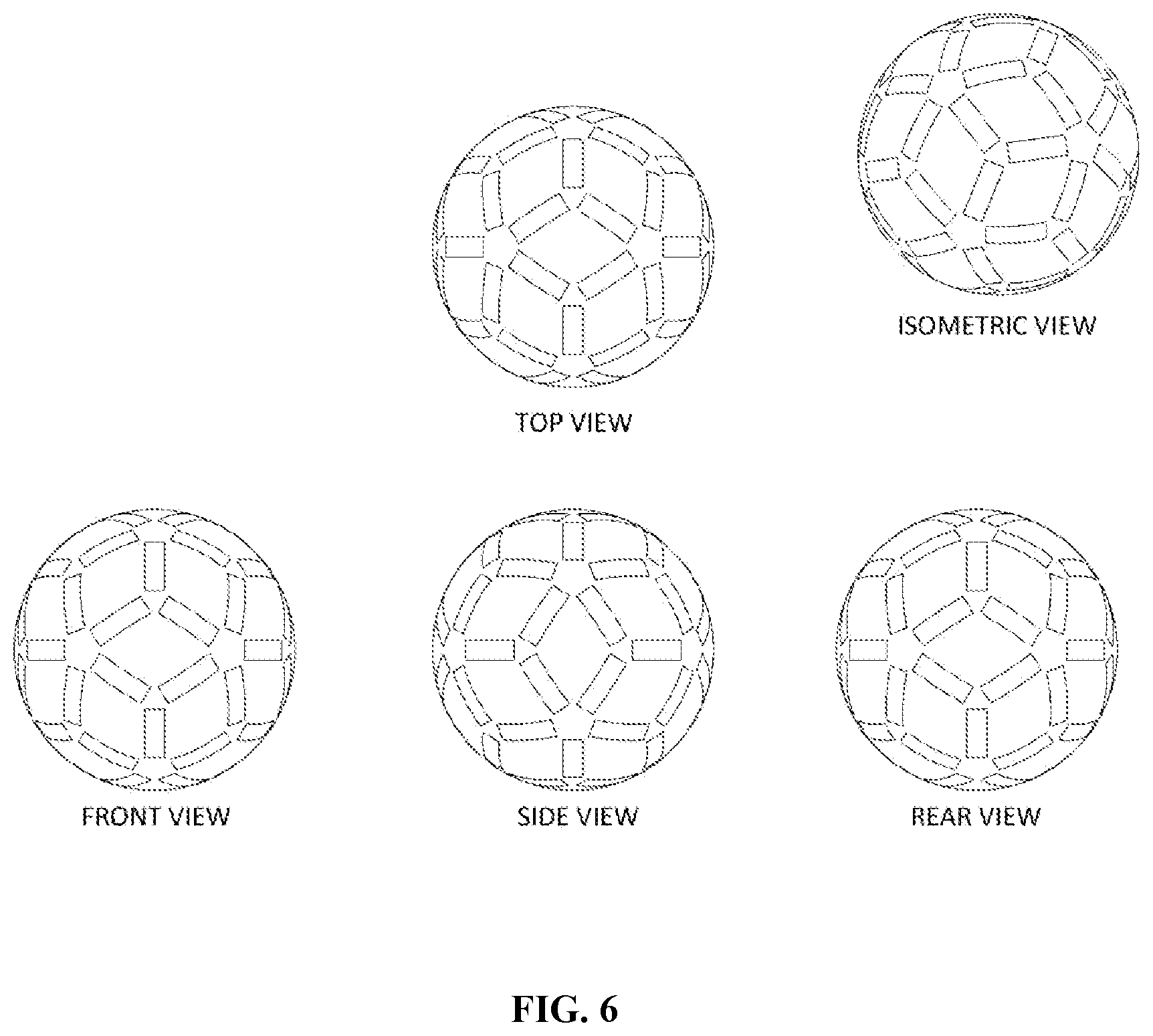 Patent US12318664 Figure 6 – Golf ball having at least one radar detectable mark