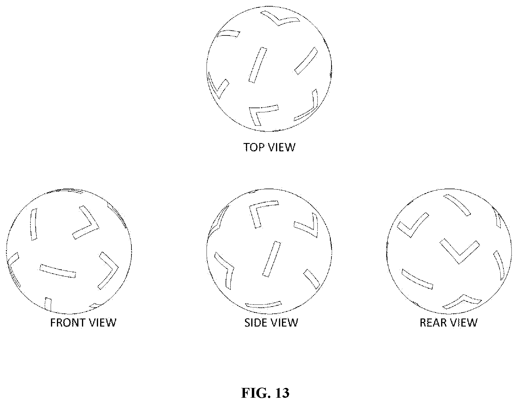 Patent US12318664 Figure 13 – Golf ball having at least one radar detectable mark