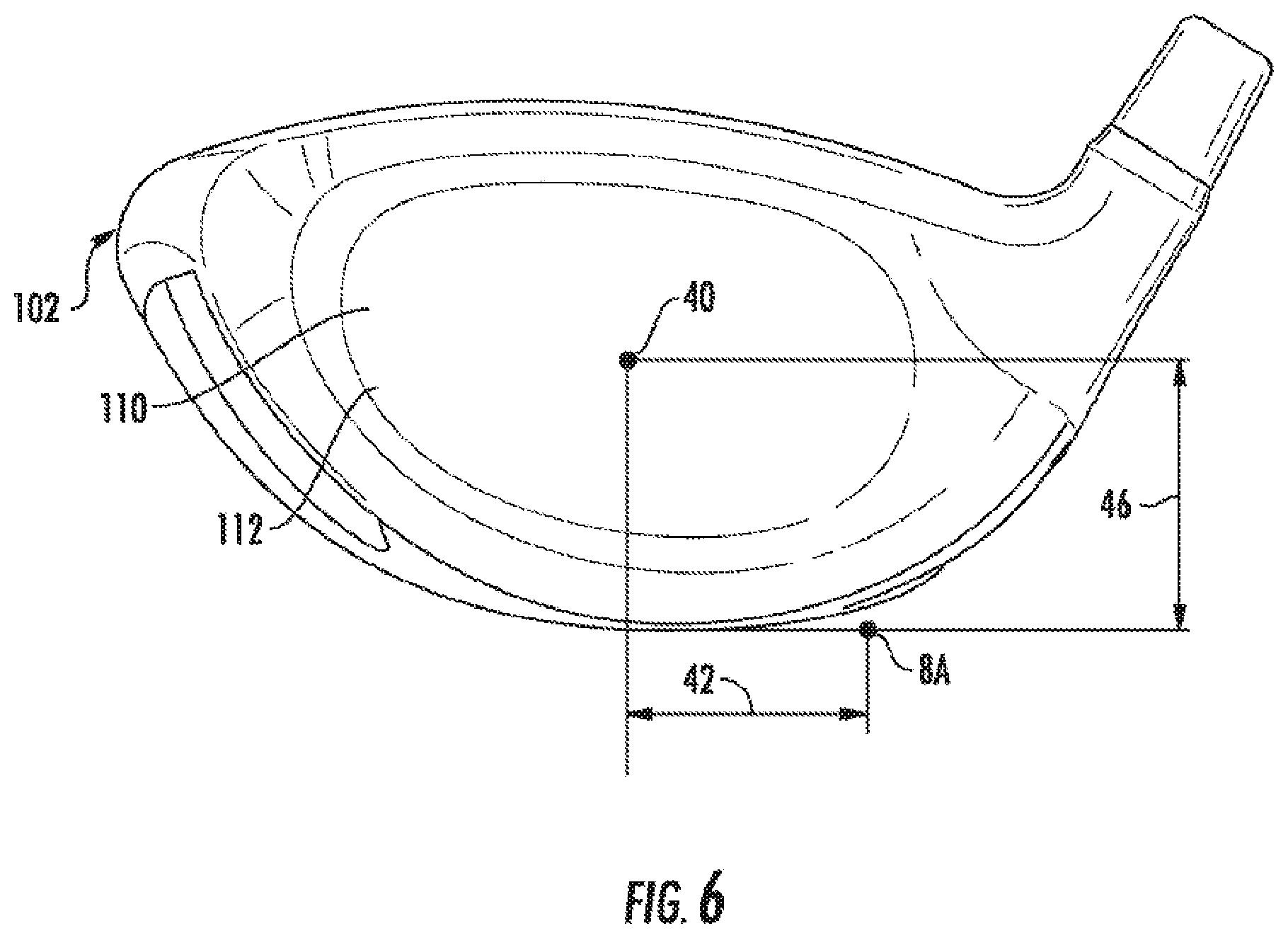 Patent US12318668 Figure 6 – Golf club head or other ball striking device having impact-influencing body features