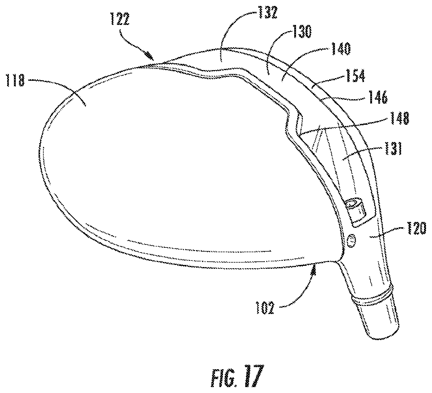 Patent US12318668 Figure 20 – Golf club head or other ball striking device having impact-influencing body features
