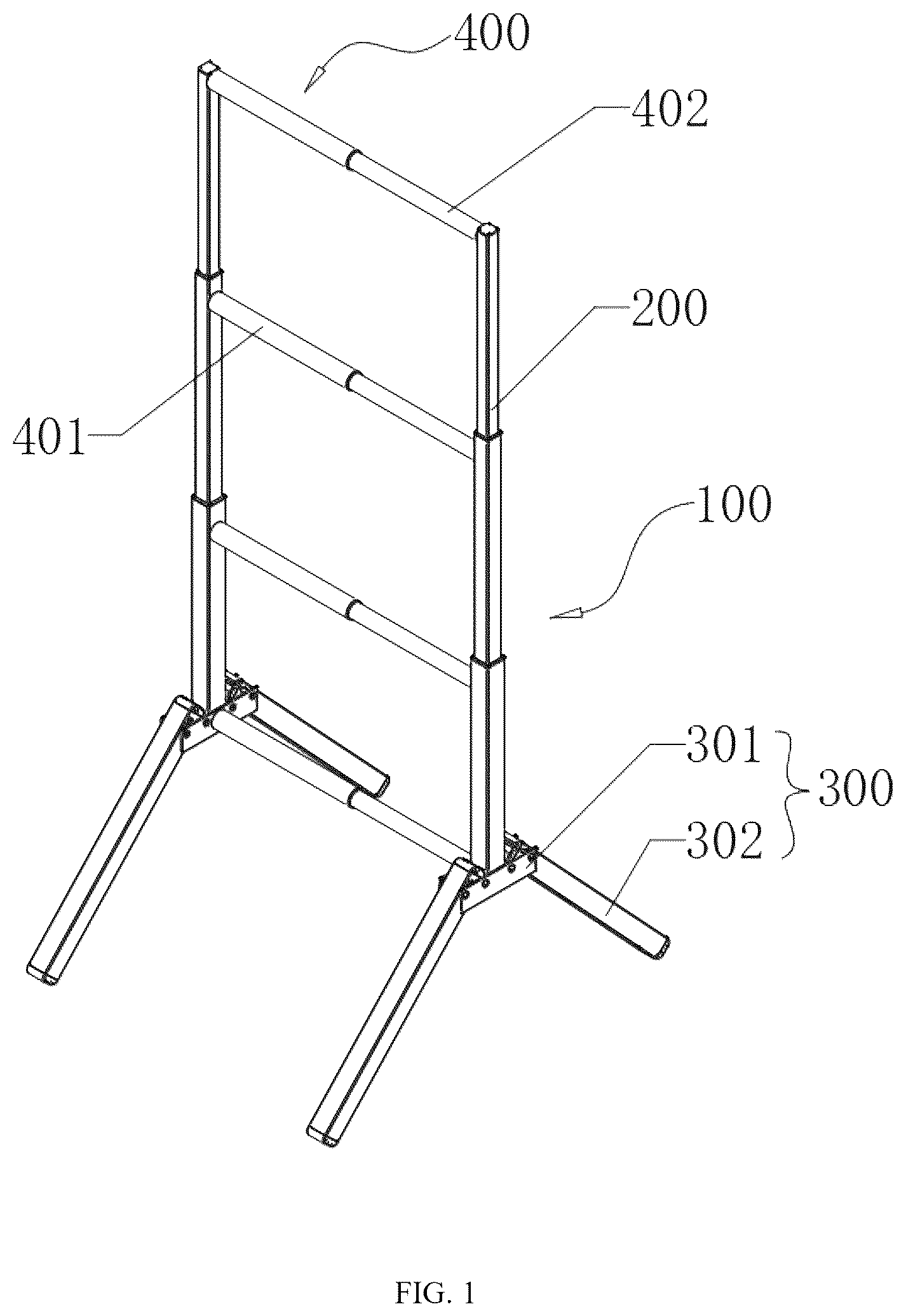 Patent US12318674 Figure 1 – Foldable ladder toss game apparatus