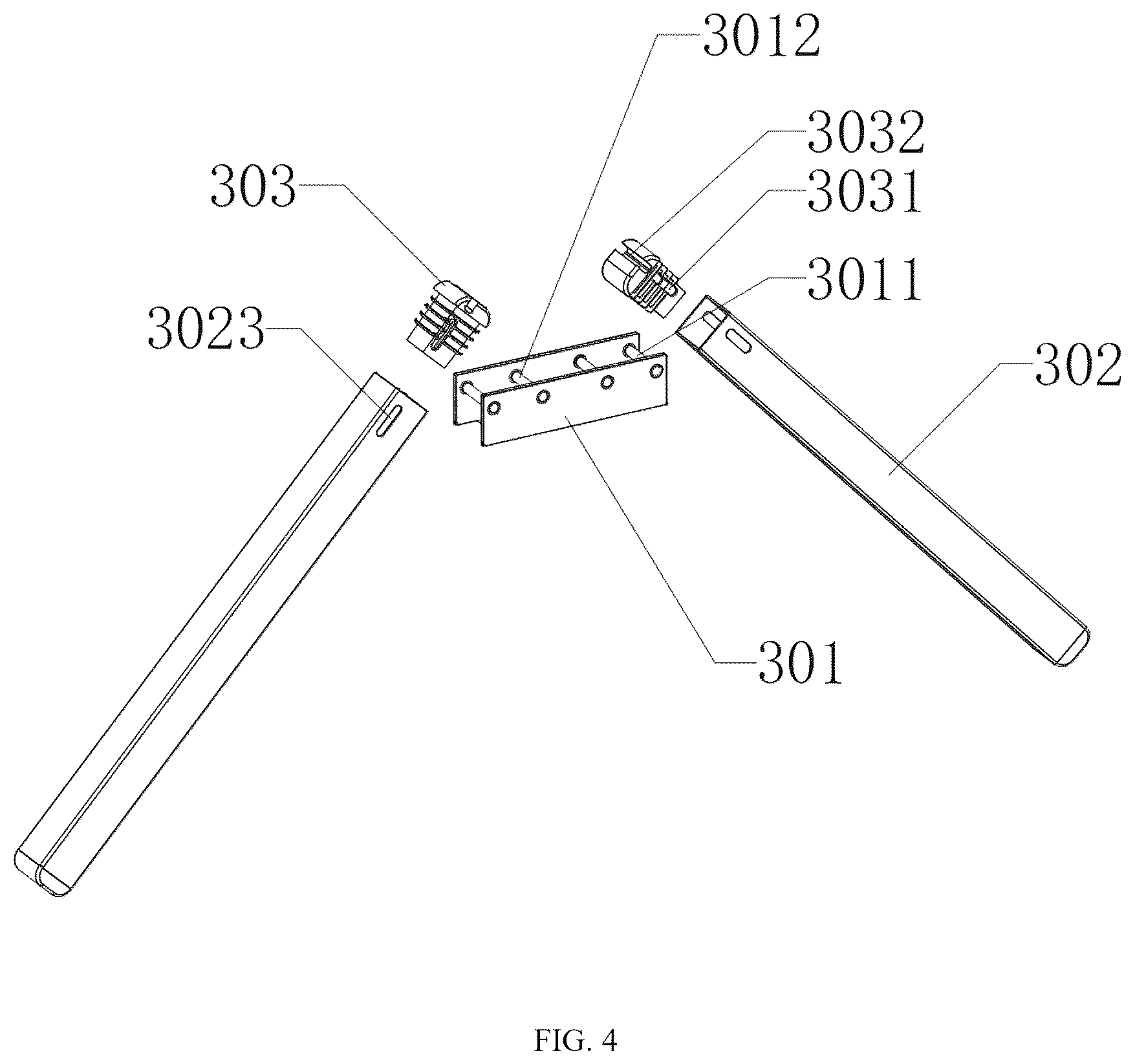 Patent US12318674 Figure 4 – Foldable ladder toss game apparatus