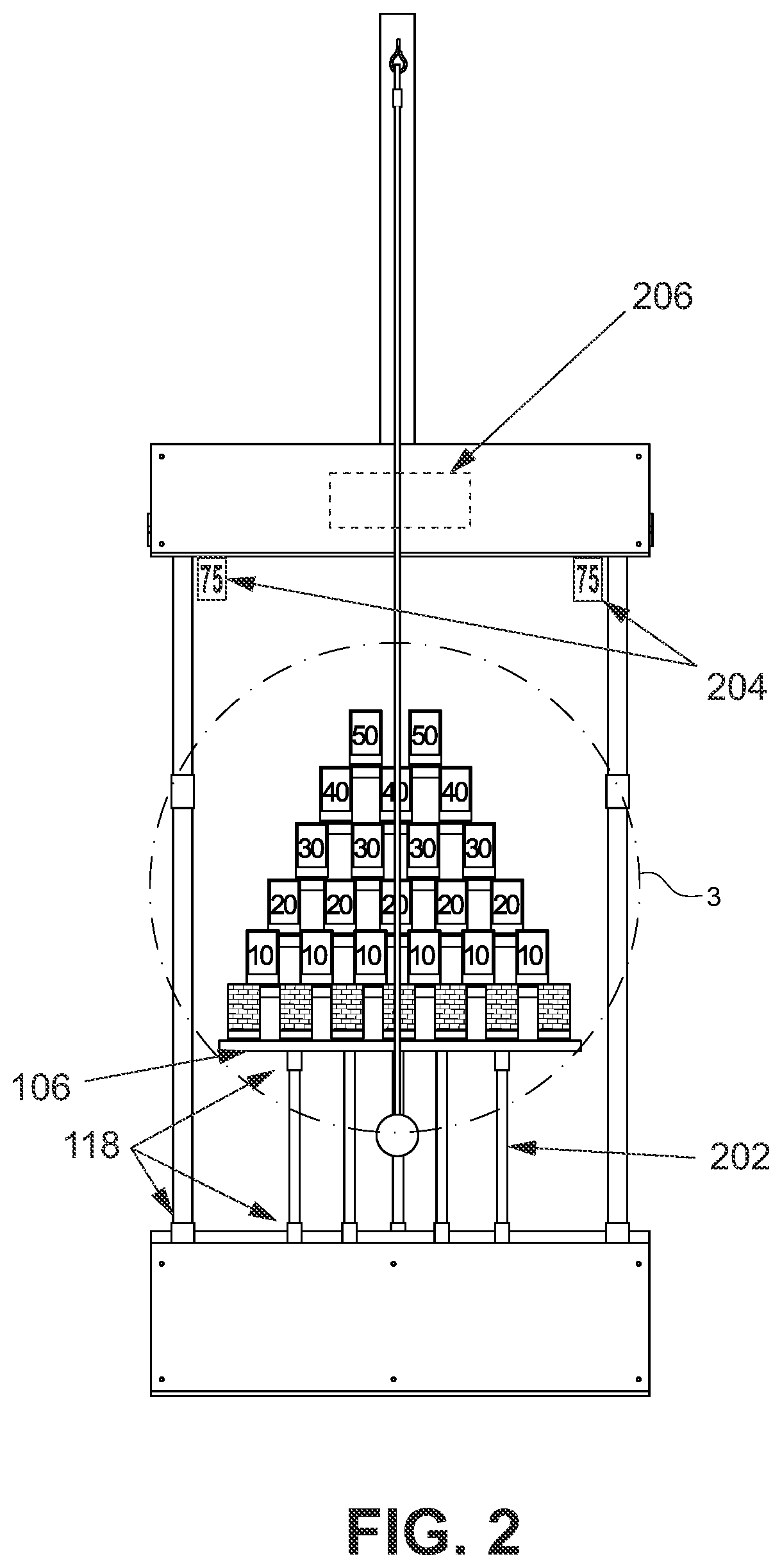 Patent US12318675 Figure 2 – Pendulum game apparatus