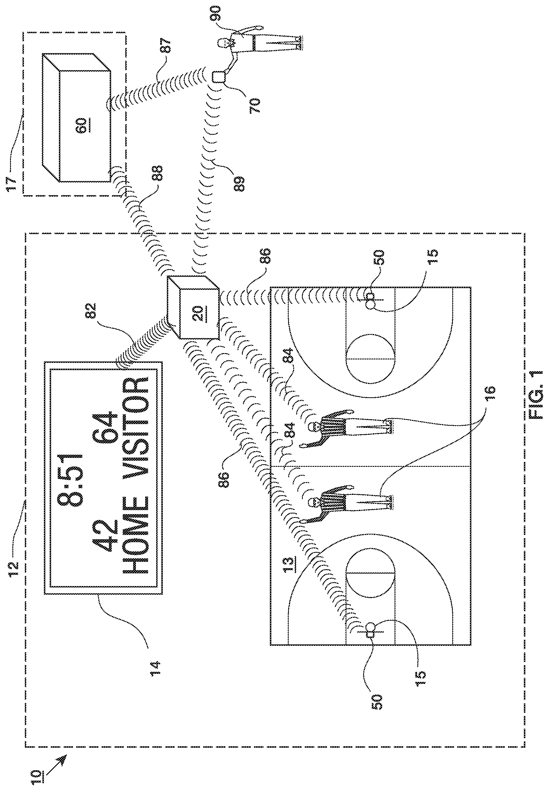 Patent US12318676 Figure 1 – System and method for collecting data in a live sporting event