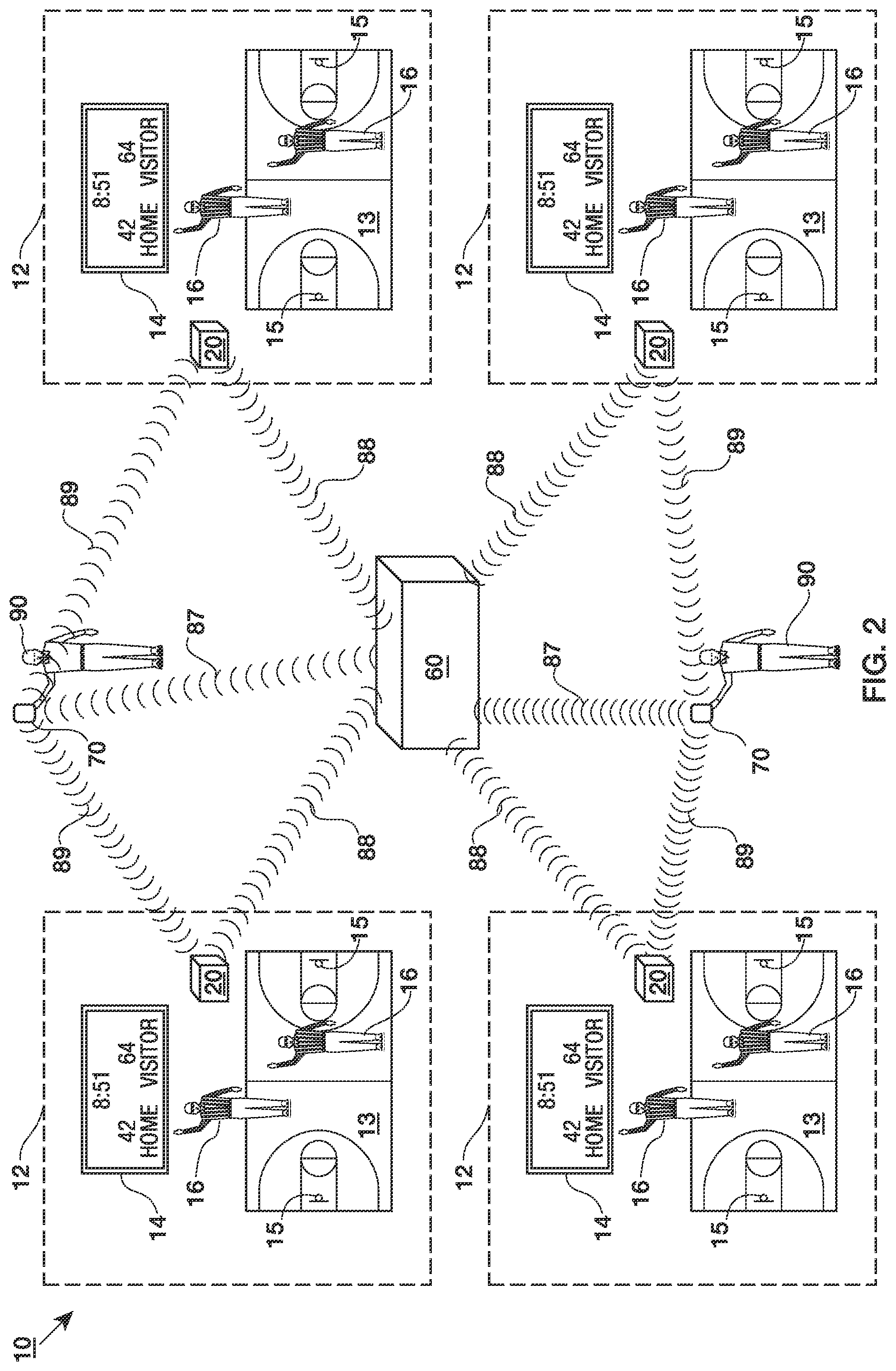 Patent US12318676 Figure 2 – System and method for collecting data in a live sporting event