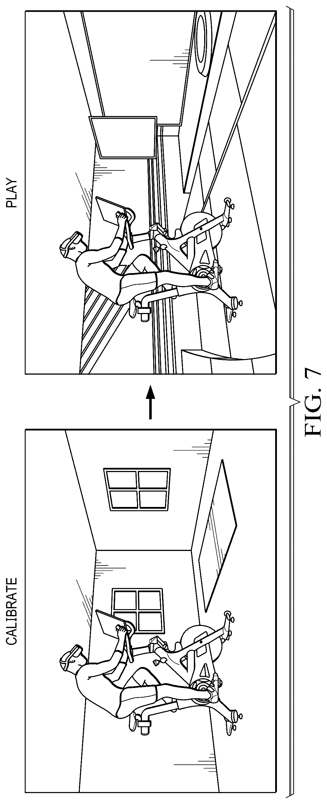 Patent US12318678 Figure 7 – Embedding a trainer in virtual reality (VR) environment for real-time coaching, accountability and feedback