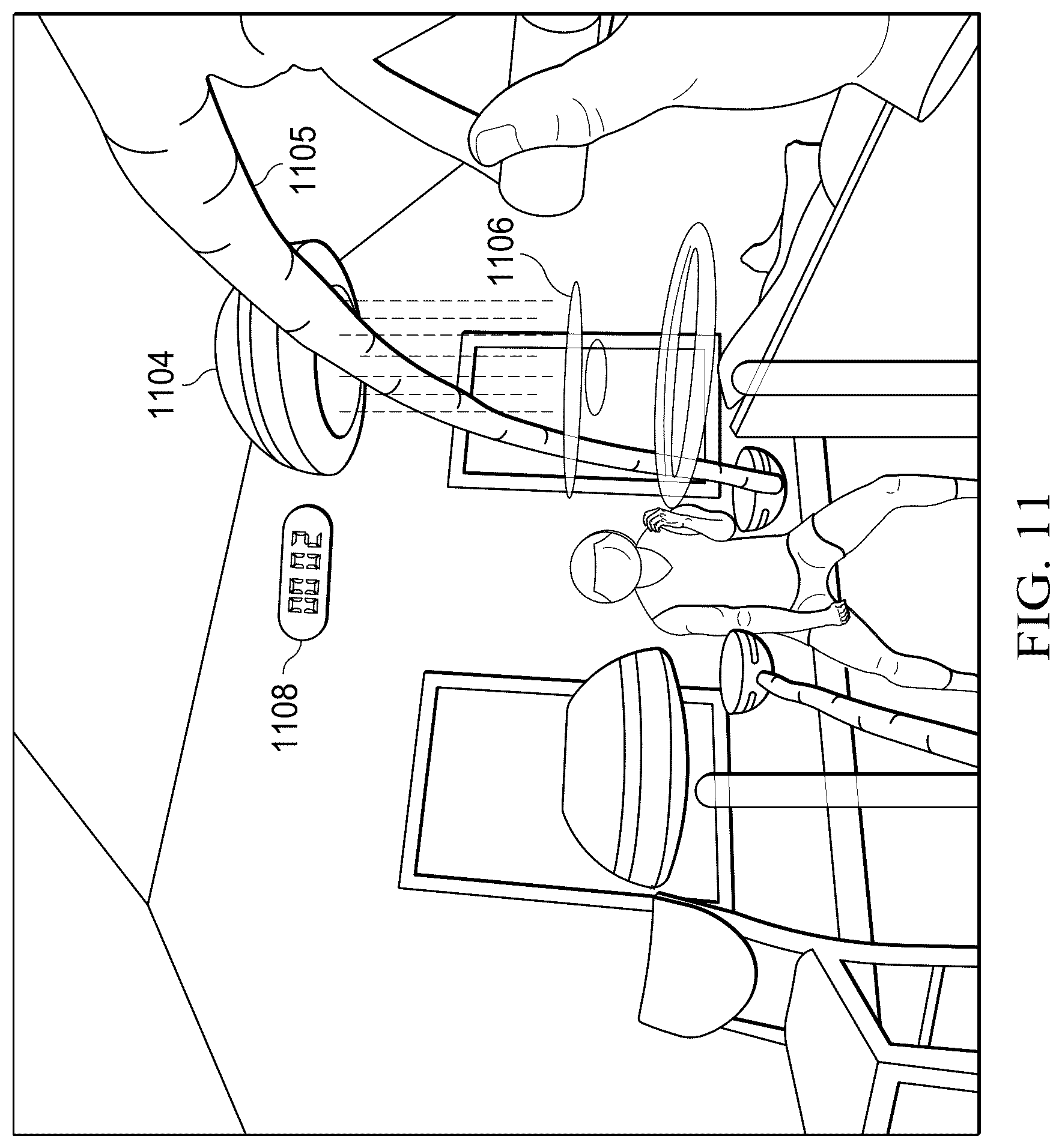 Patent US12318678 Figure 11 – Embedding a trainer in virtual reality (VR) environment for real-time coaching, accountability and feedback