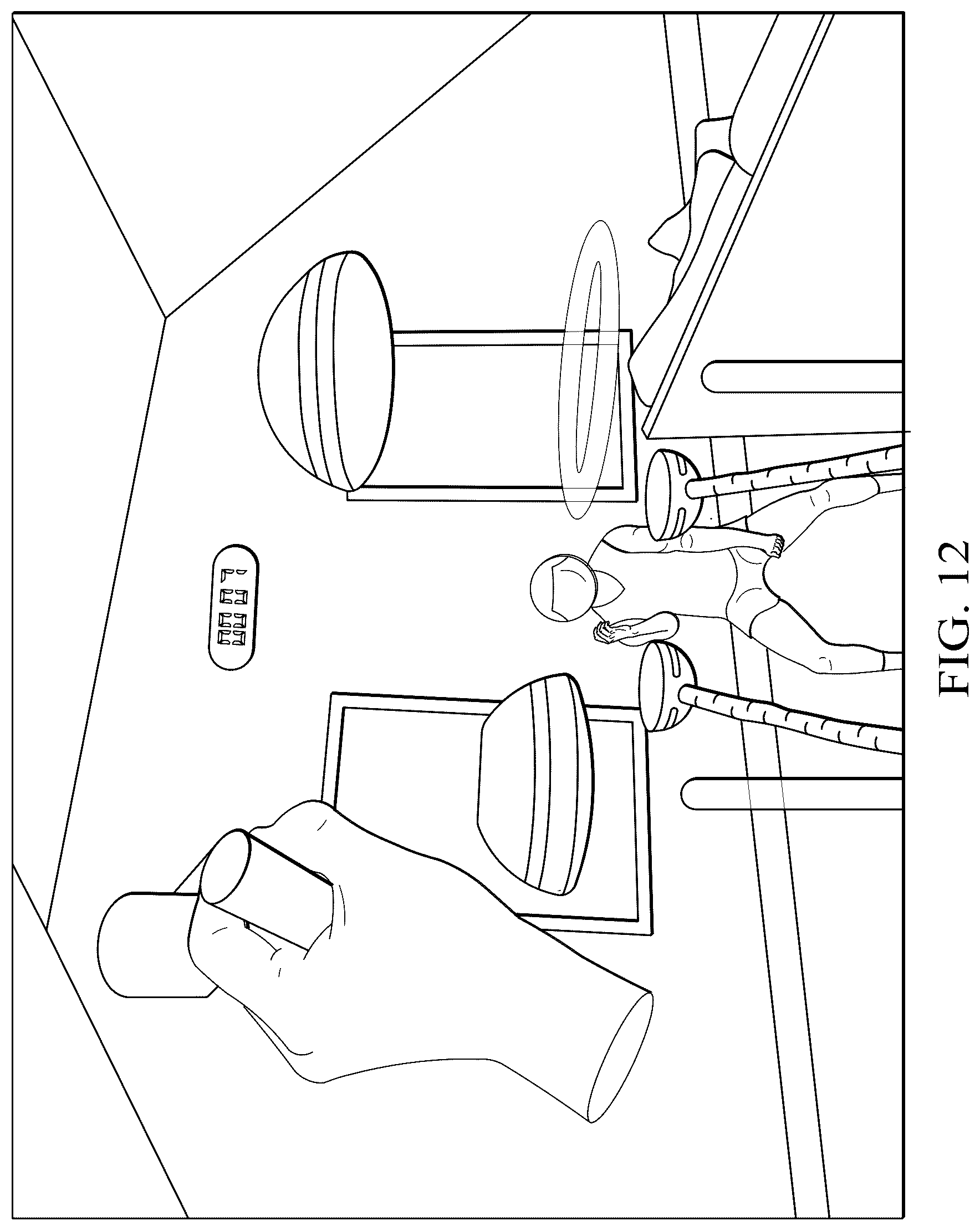 Patent US12318678 Figure 12 – Embedding a trainer in virtual reality (VR) environment for real-time coaching, accountability and feedback