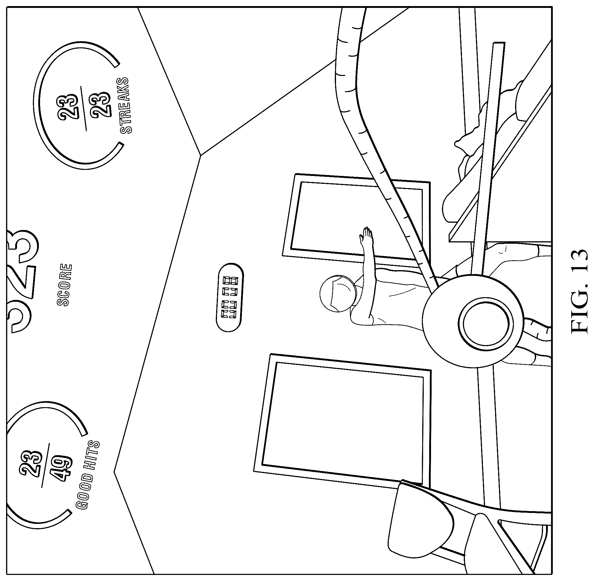 Patent US12318678 Figure 13 – Embedding a trainer in virtual reality (VR) environment for real-time coaching, accountability and feedback