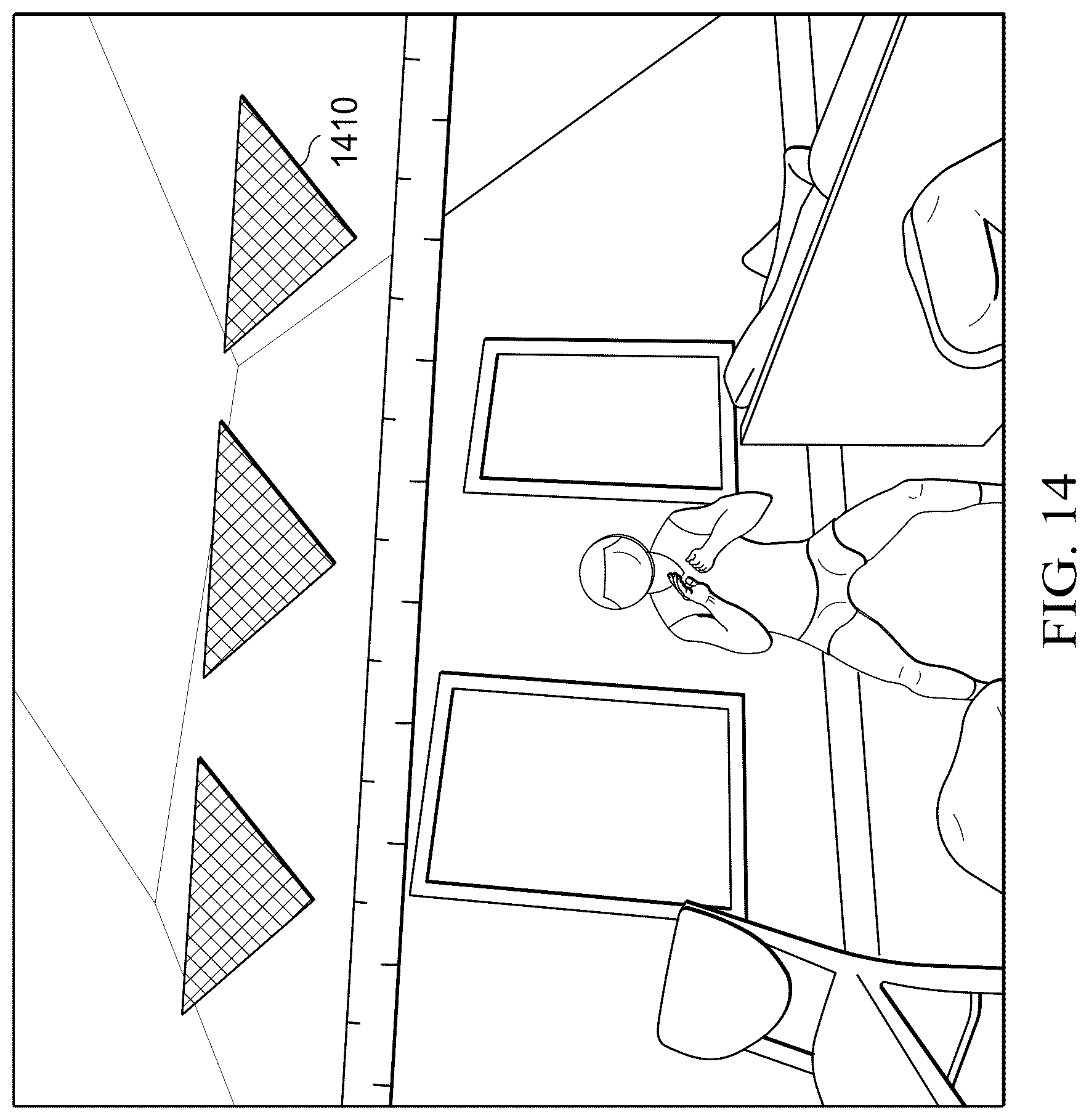 Patent US12318678 Figure 14 – Embedding a trainer in virtual reality (VR) environment for real-time coaching, accountability and feedback