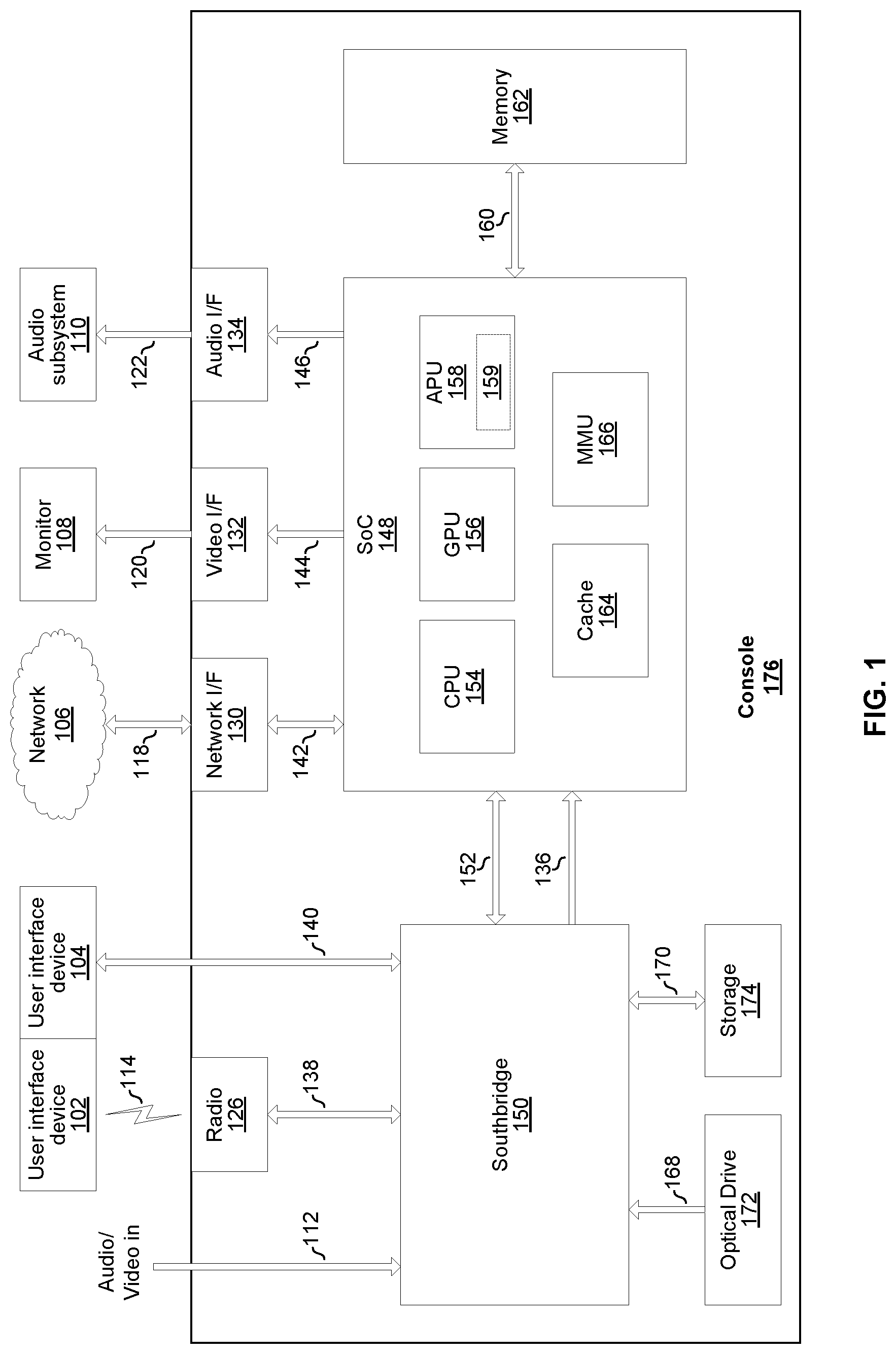 Patent US12318687 Figure 1 – Independent game and chat volume control