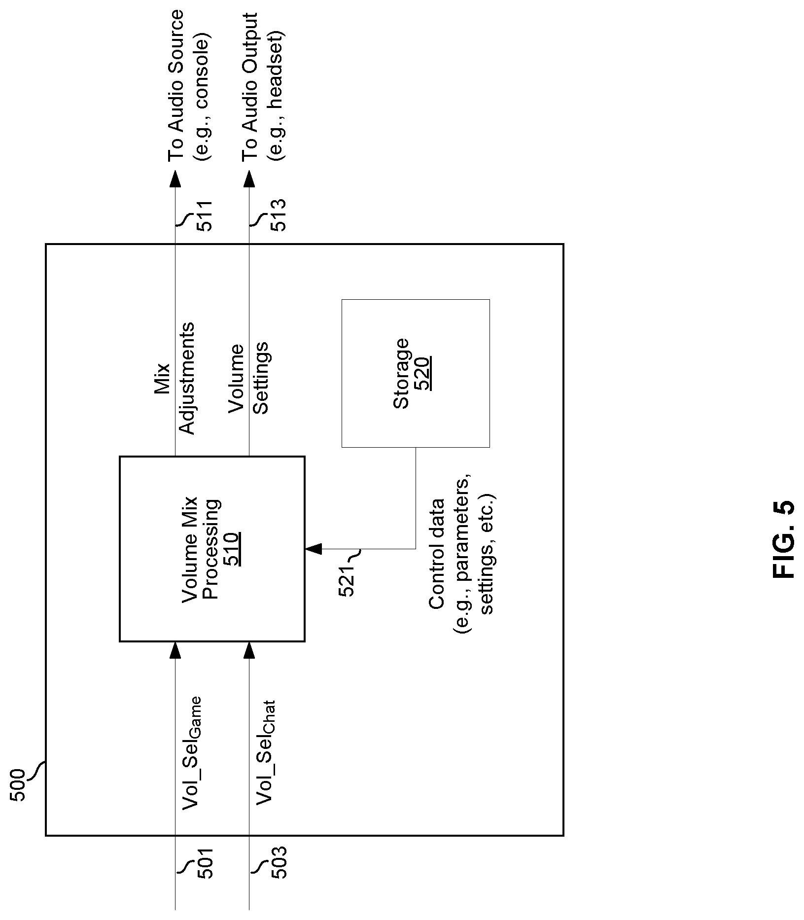 Patent US12318687 Figure 7 – Independent game and chat volume control